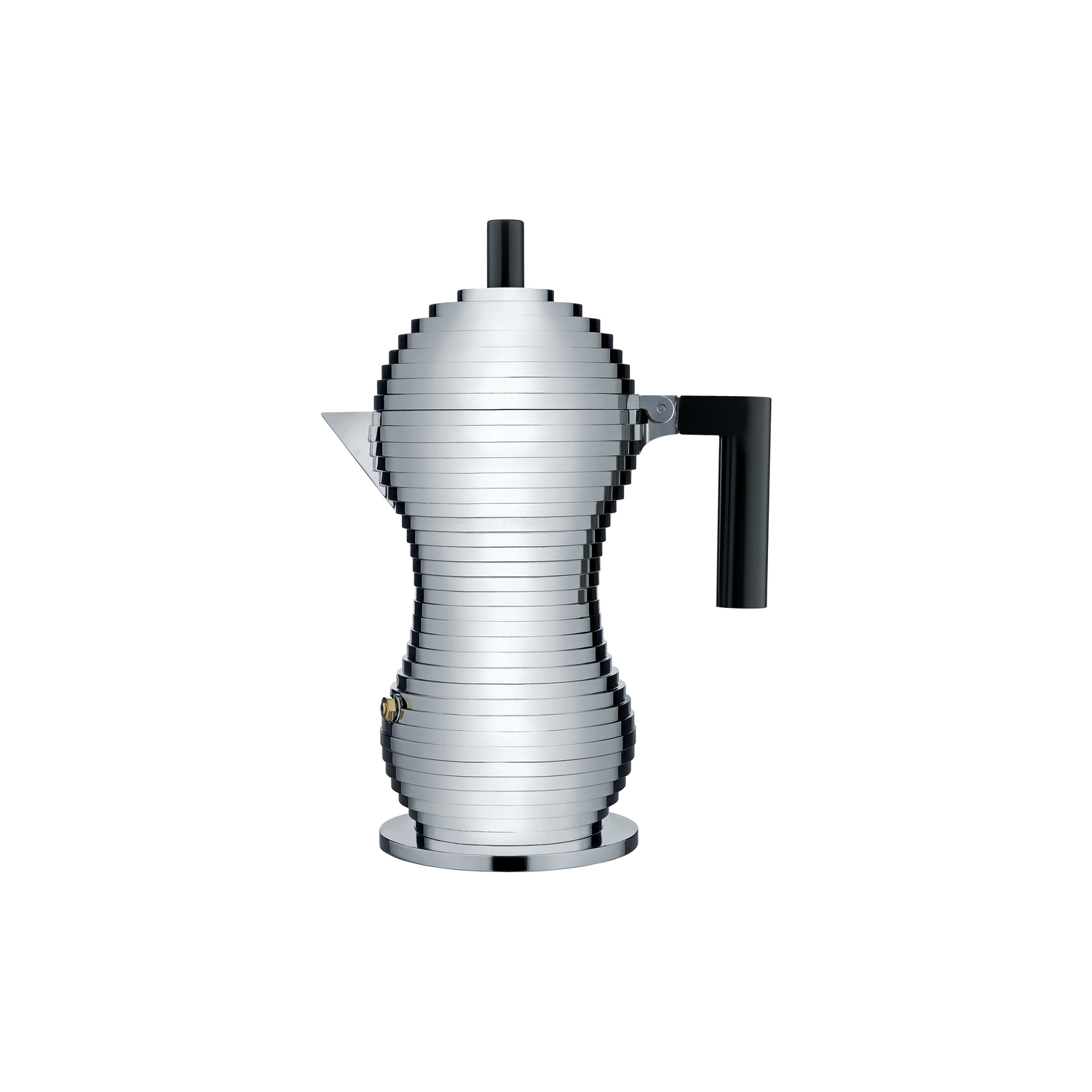 Alessi Black - Italian Espresso Maker Pulcina - Metal - Cast Aluminium - Designer Michele De Lucchi