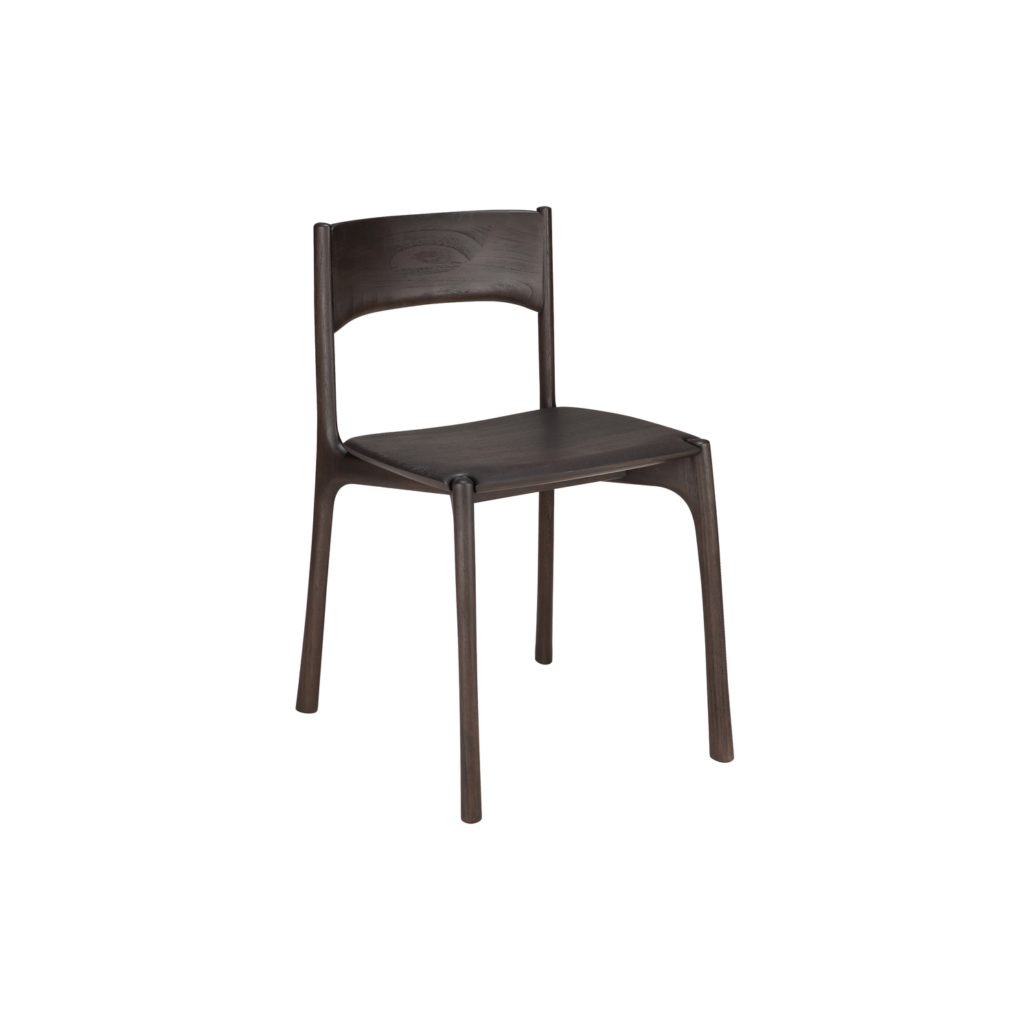 Ethnicraft Brown - Chair Pi - Solid Teak - Designer Alain Van Havre