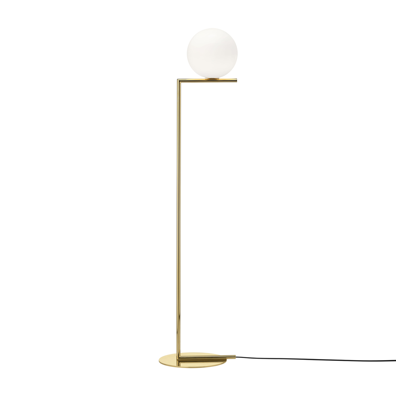 Flos Gold - Floor Lamp Ic - Steel With A 24-Carat Finish - Designer Michael Anastassiades