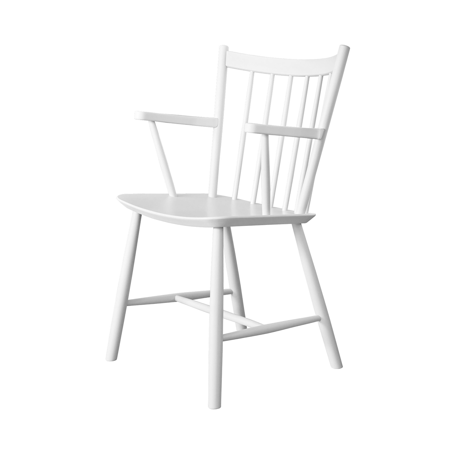 Hay White - Armchair Fdb Collection - Lacquered Beechwood - Designer Børge Mogensen