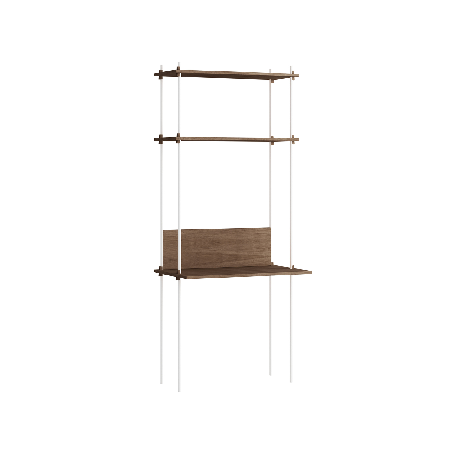 Moebe - Desk Shelving System - Brown - Oak Veneer Mdf