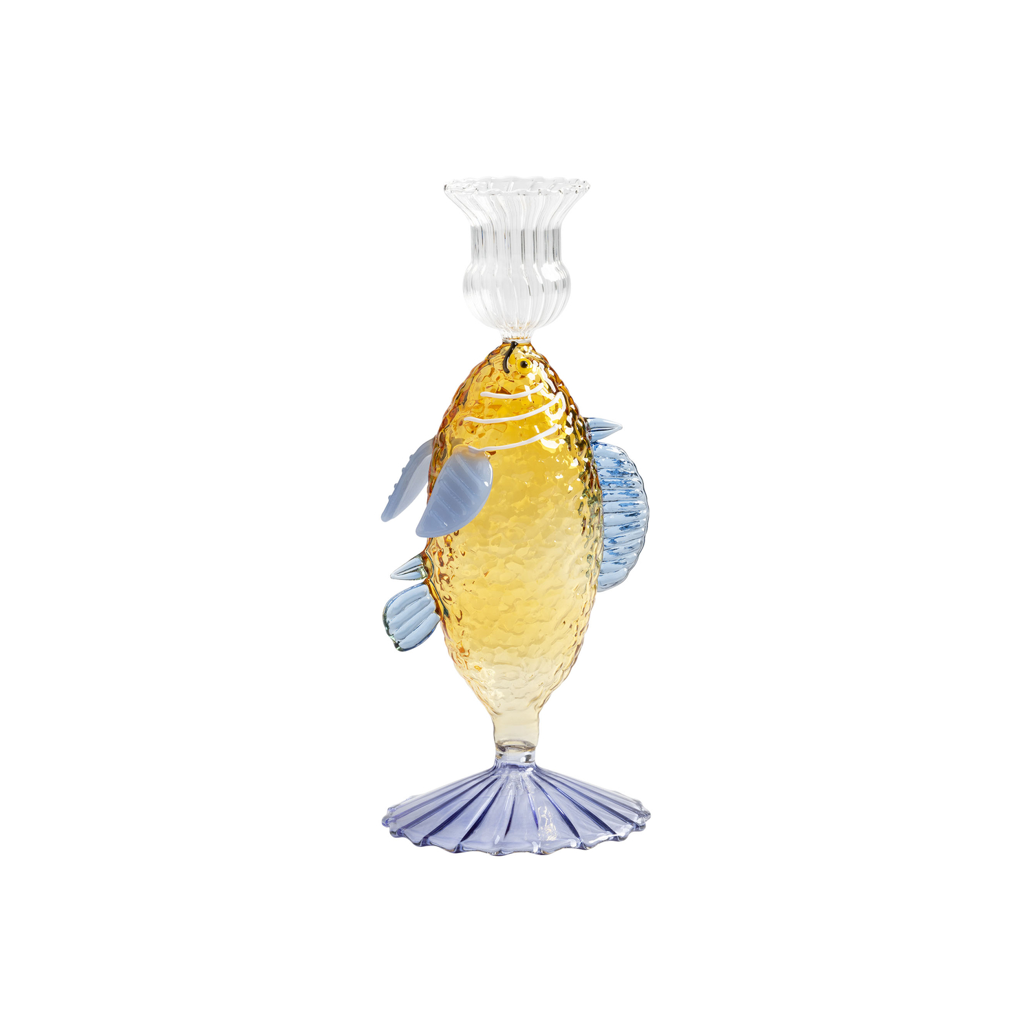 Klevering Yellow & - Candle Stick Fish - Borosilicated Glass