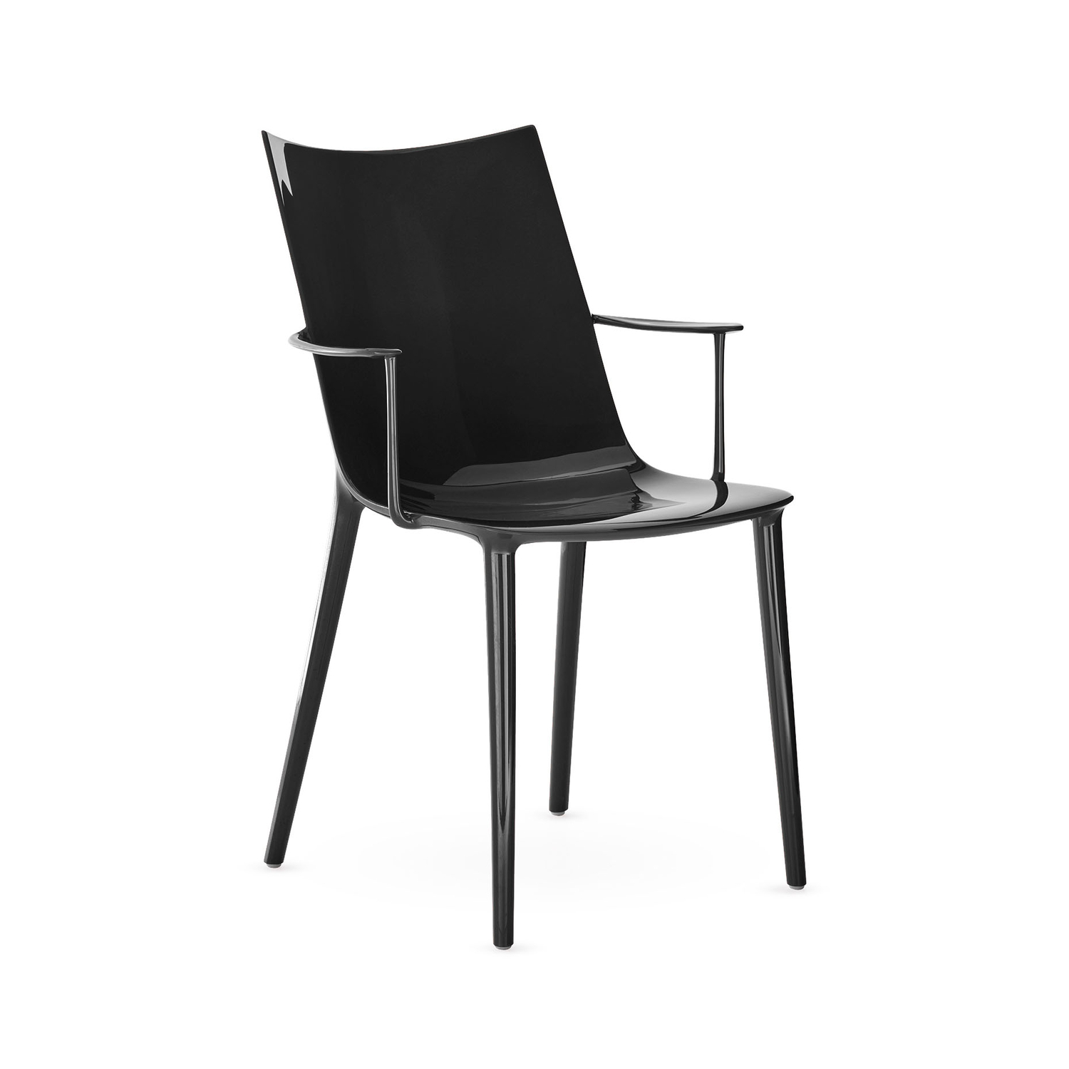 Kartell Black - Chair H. H.h - Recycled Thermoplastic Technopolymer - Designer Philippe Starck