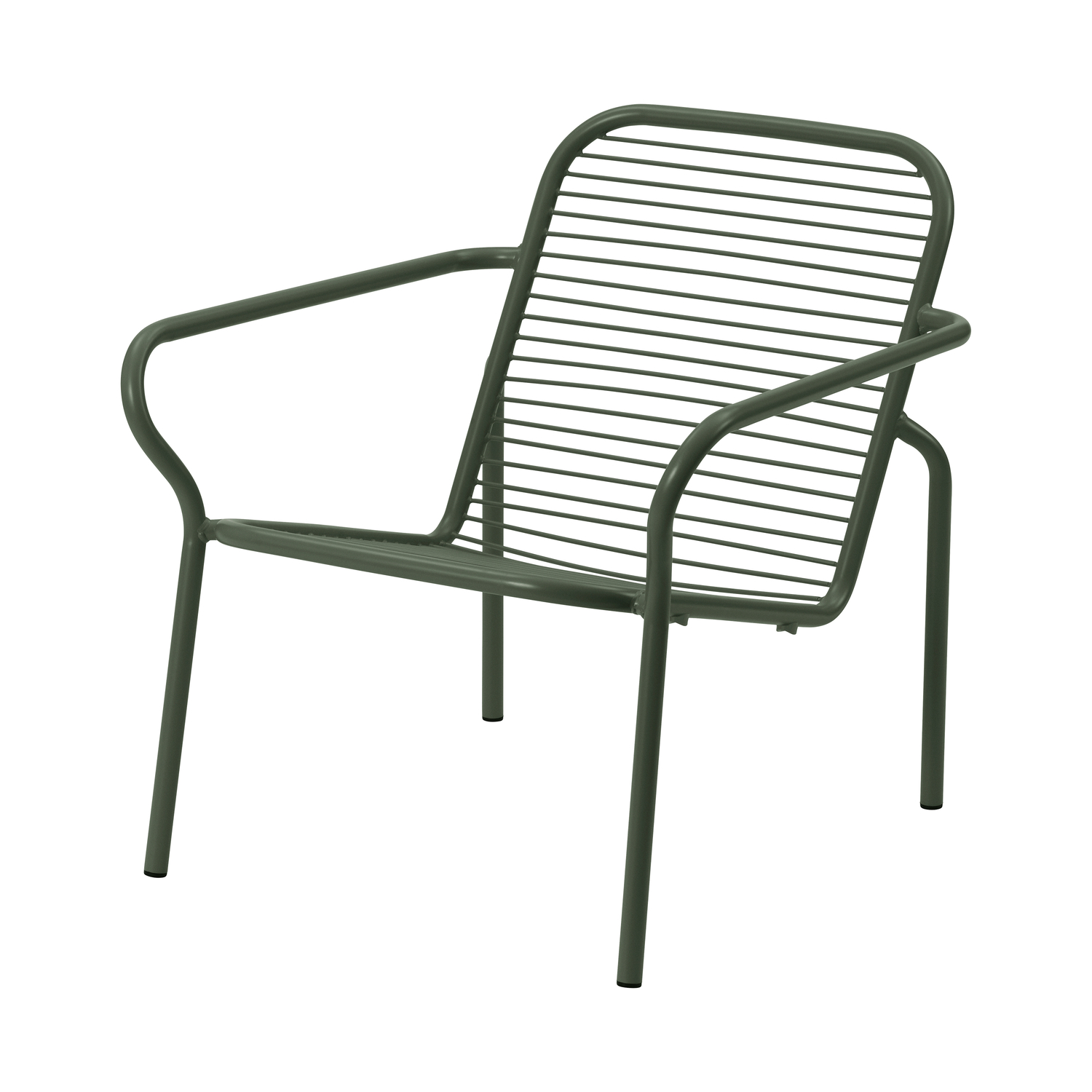 Normann Copenhagen Green - Stackable Low Armchair Vig - Powder Coated Steel - Designer Simon Legald