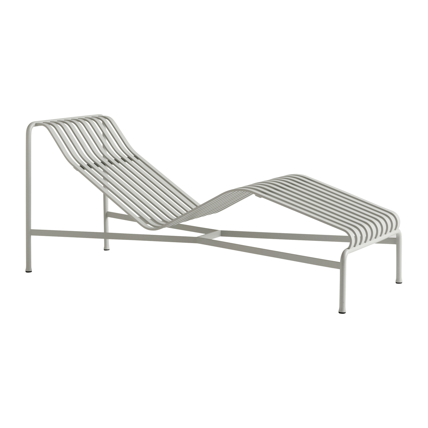 Hay Grey - Fixed Deckchair Palissade - Powder-Coated Steel - Designer Ronan & Erwan Bouroullec