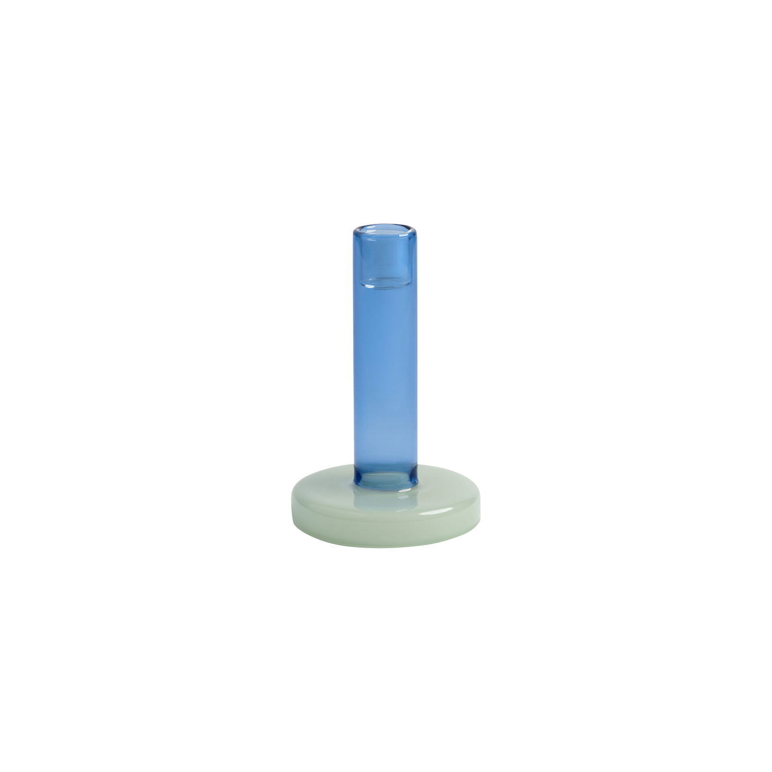 Klevering Blue & - Candle Stick Bole - Borosilicated Glass - Designer Lex Pott
