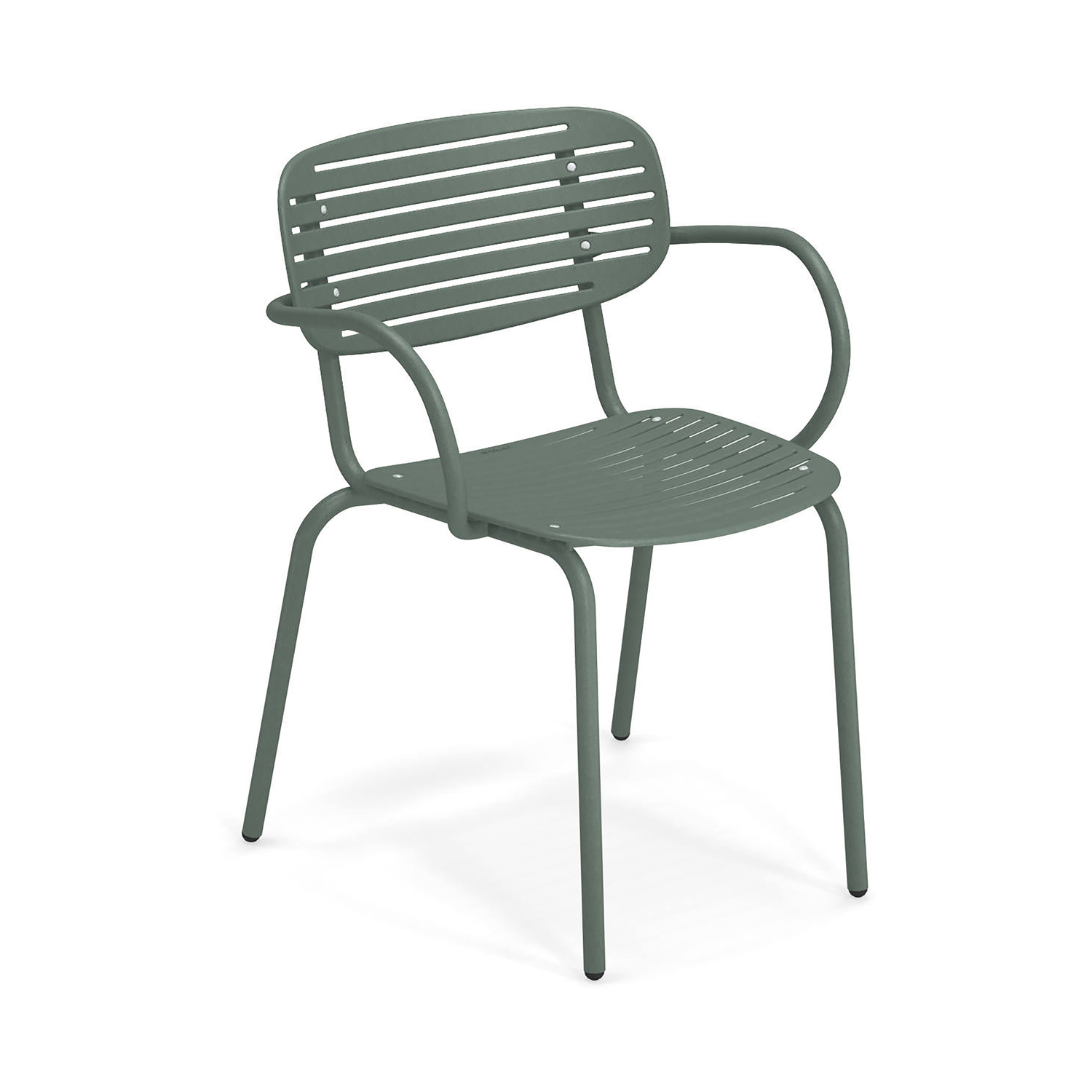 Emu Green - Stackable Armchair Mom - Varnished Steel - Designer Florent Coirier