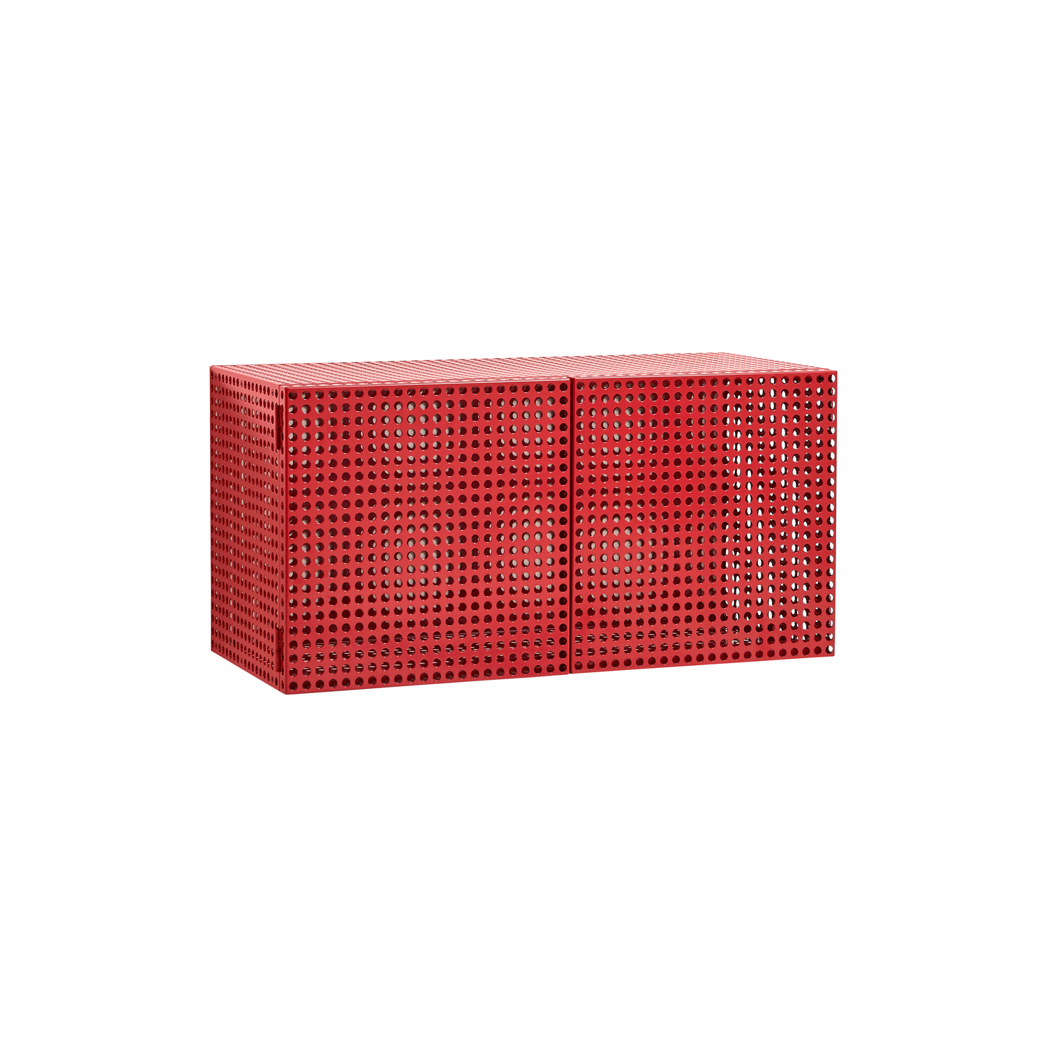 Hay Red - Wall Storage Perforated Cabinet - Powder Coated Steel - Designer Muller Van Severen