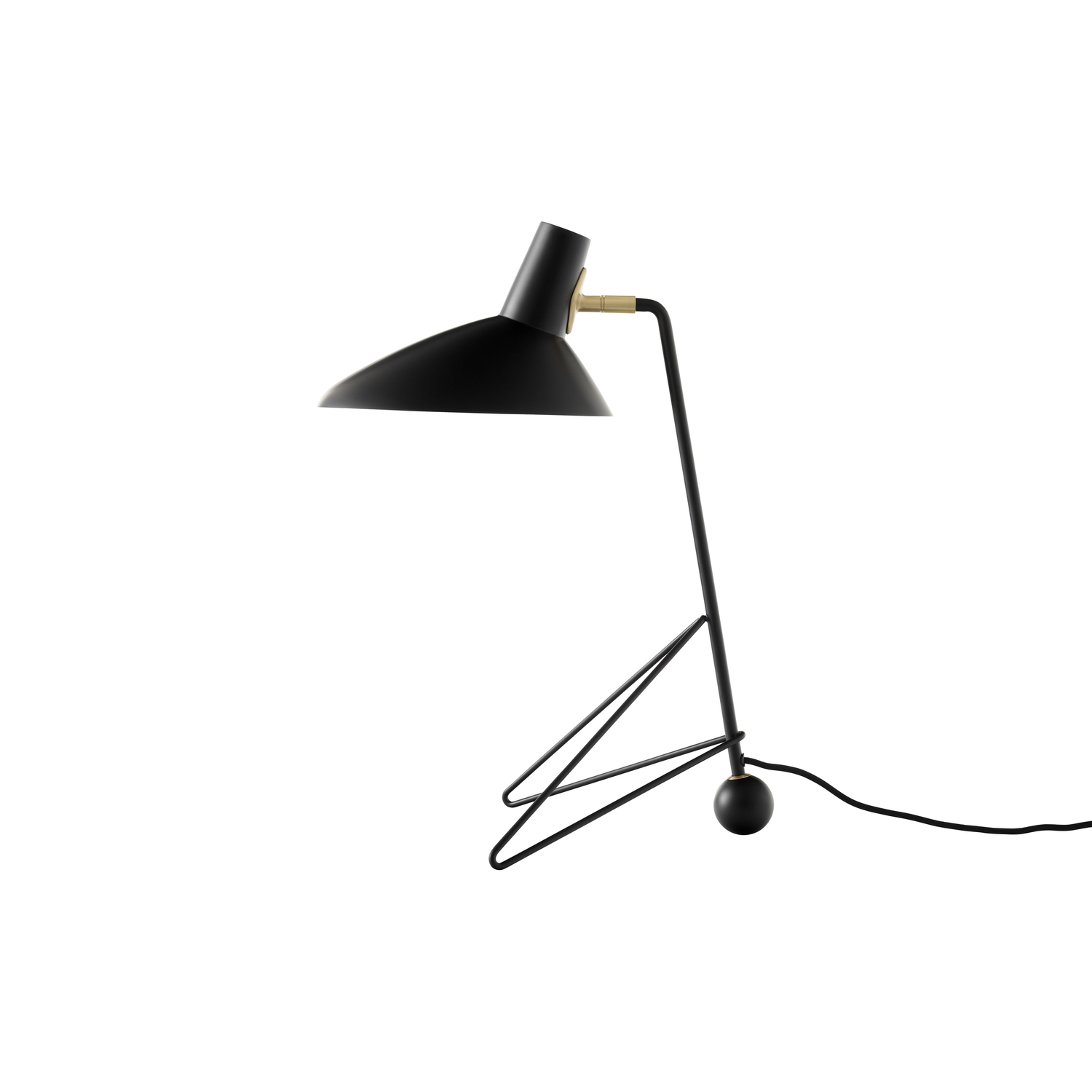 &tradition - Lampe de table Tripod - Noir - Laiton - Designer Orla Mølgaard-Nielsen