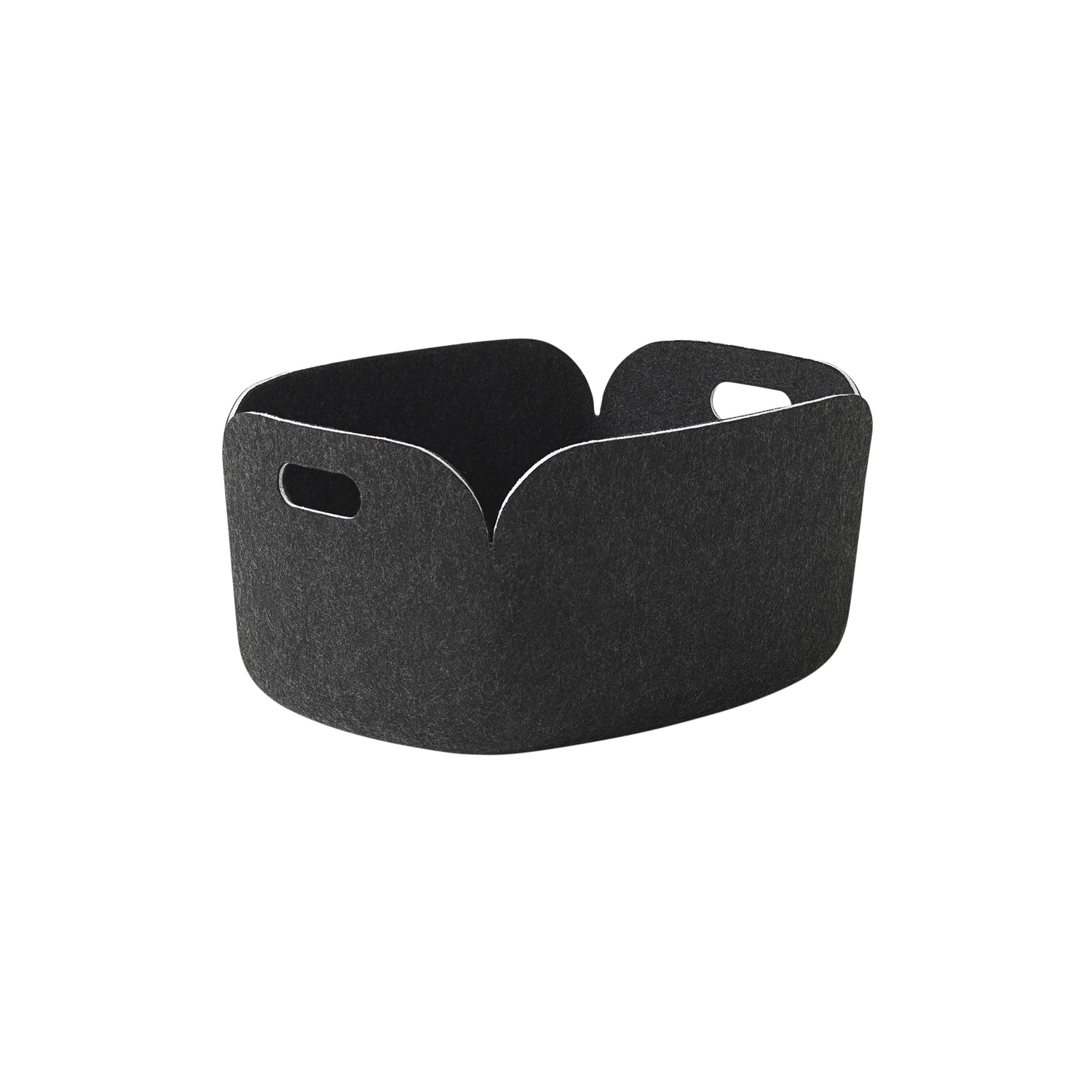 Muuto Restore Storage Basket in Marled Grey and Black Size M for Home Organisation - Image 2