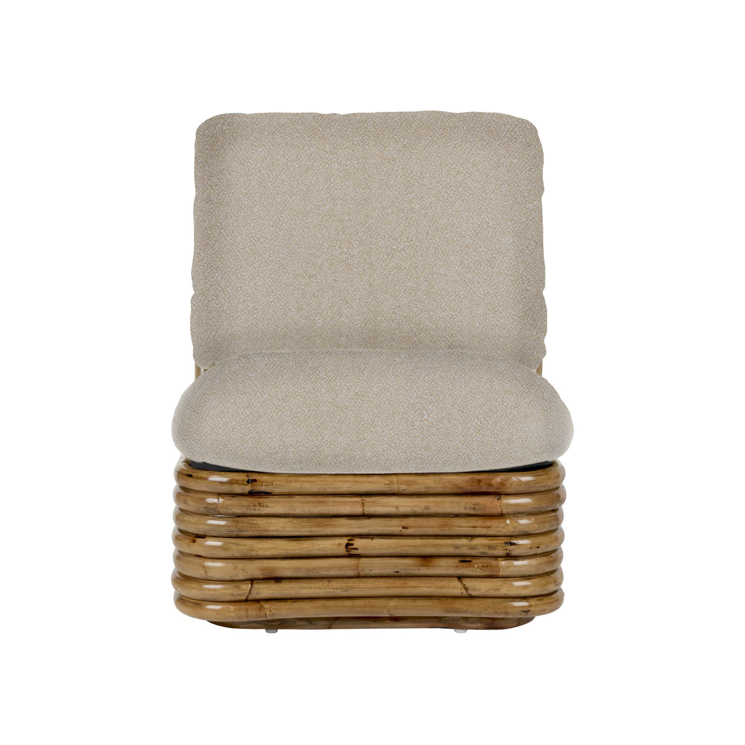 Gubi - Fauteuil rembourré Bohemian 72 - Beige - Rotin - Designer Gabriella Crespi