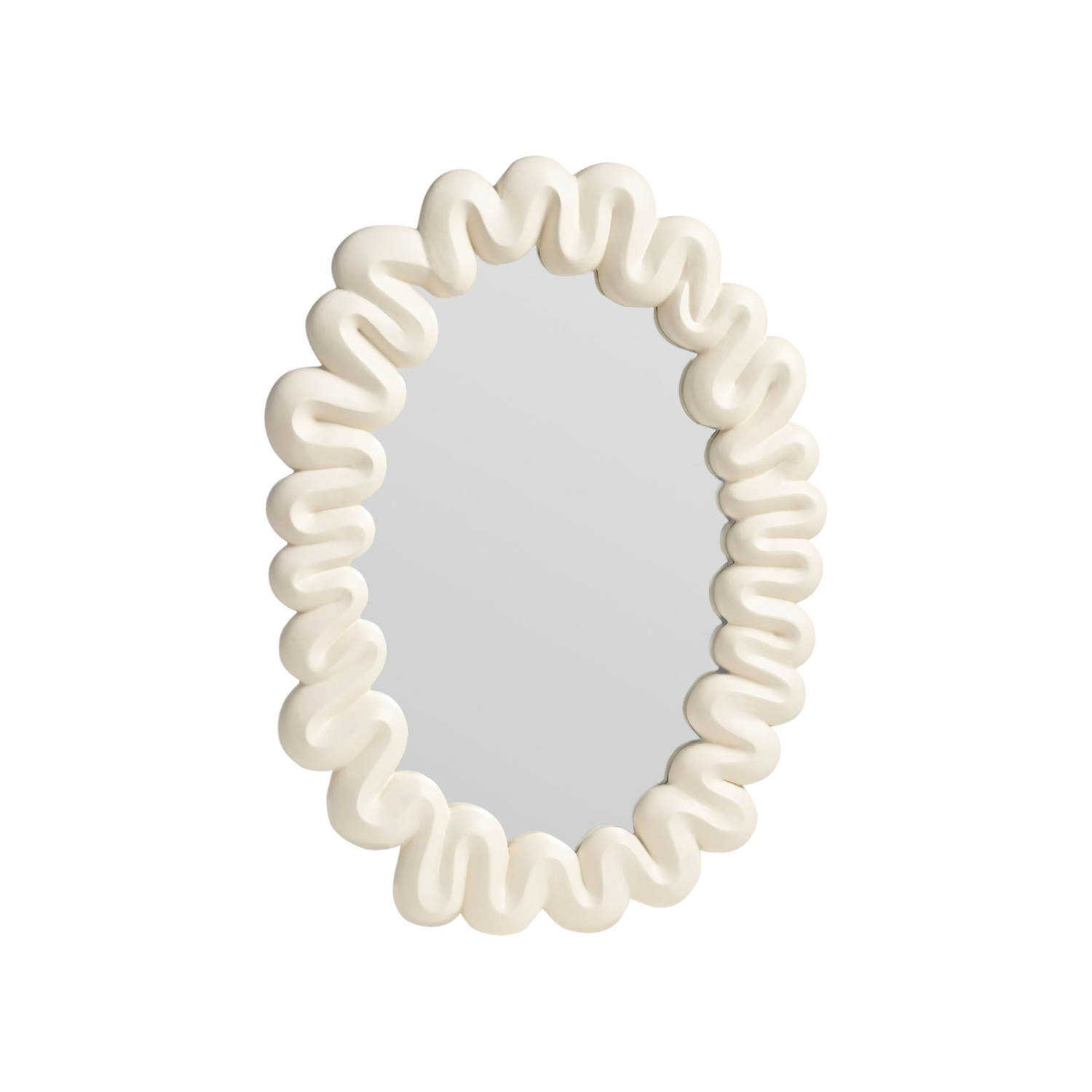 & klevering - Wall mirror Miroirs & cadres - White - Polyresin