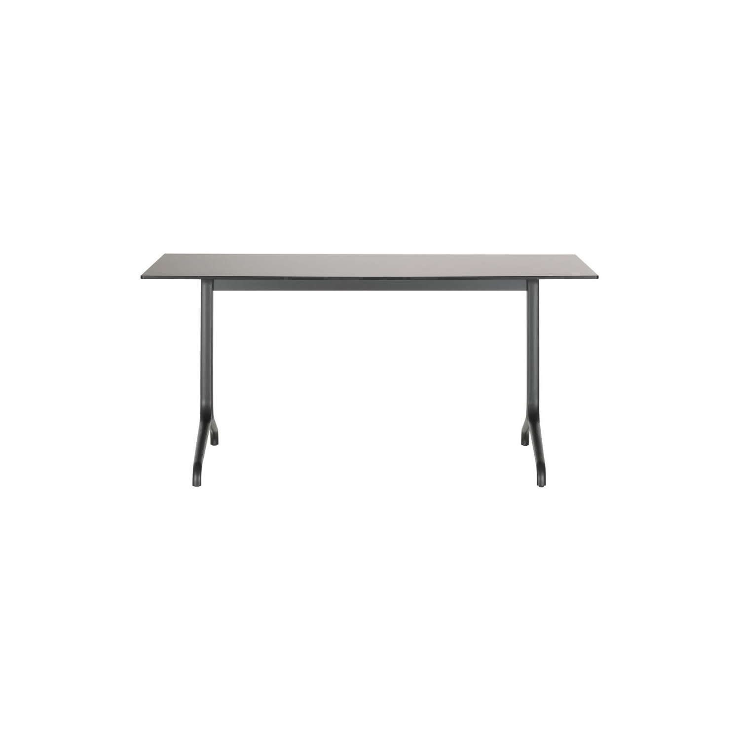 Vitra Black - Rectangular Table Belleville Table - Lacquered Aluminium - Designer Ronan & Erwan Bouroullec