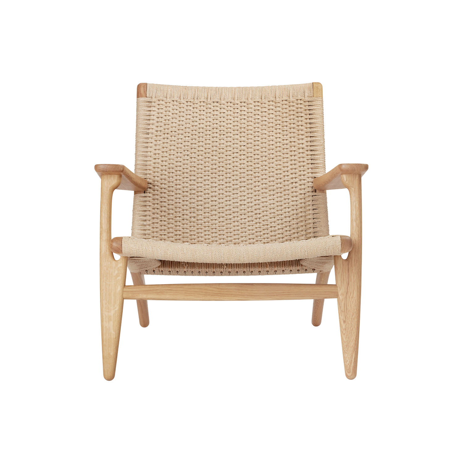 Carl Hansen & Son - Lounge Armchair Wegner - Natural Wood - Paper Cord - Designer Hans J. Wegner