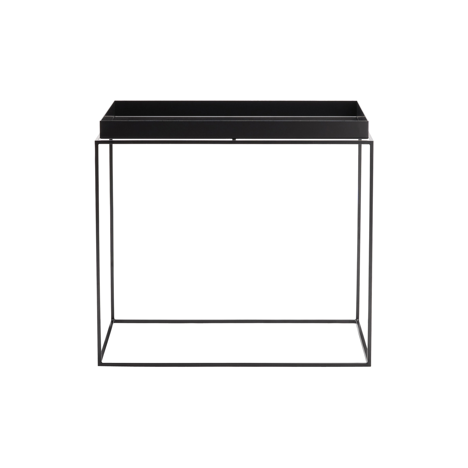 Hay - End Table Tray - Black - Lacquered Steel - Designer Hay Studio