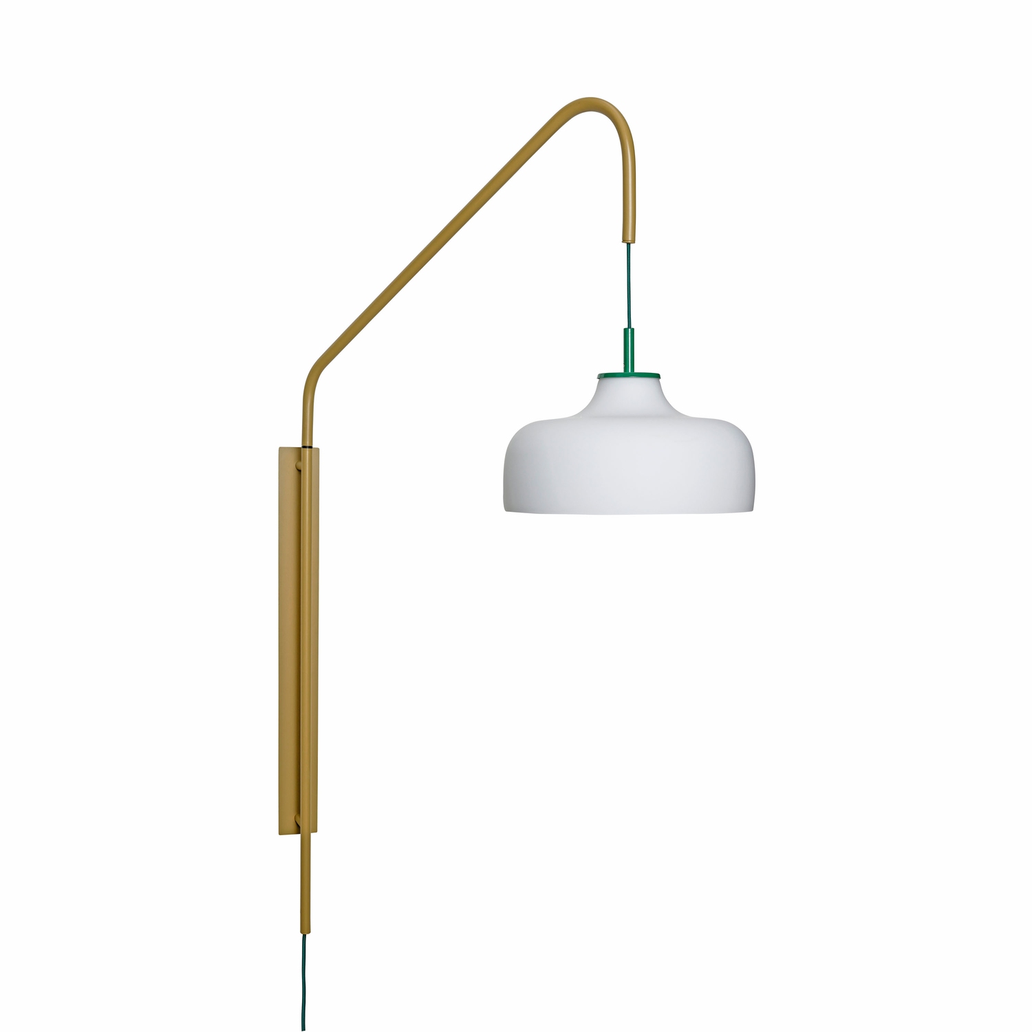 Hübsch Light/Green - Wall With Plug Current - Lacquered Iron