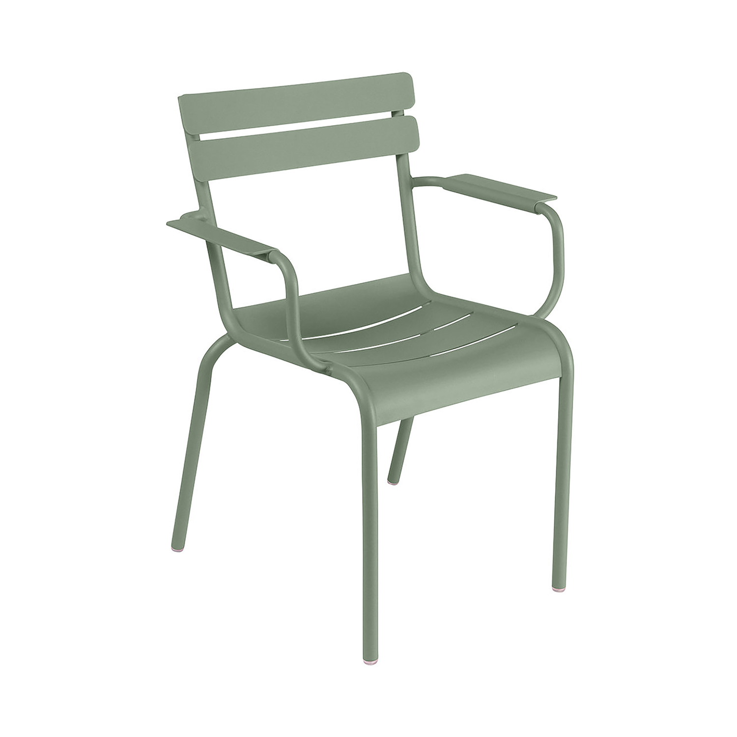 Fermob Green - Stackable Armchair Luxembourg - Lacquered Aluminium - Designer Frédéric Sofia