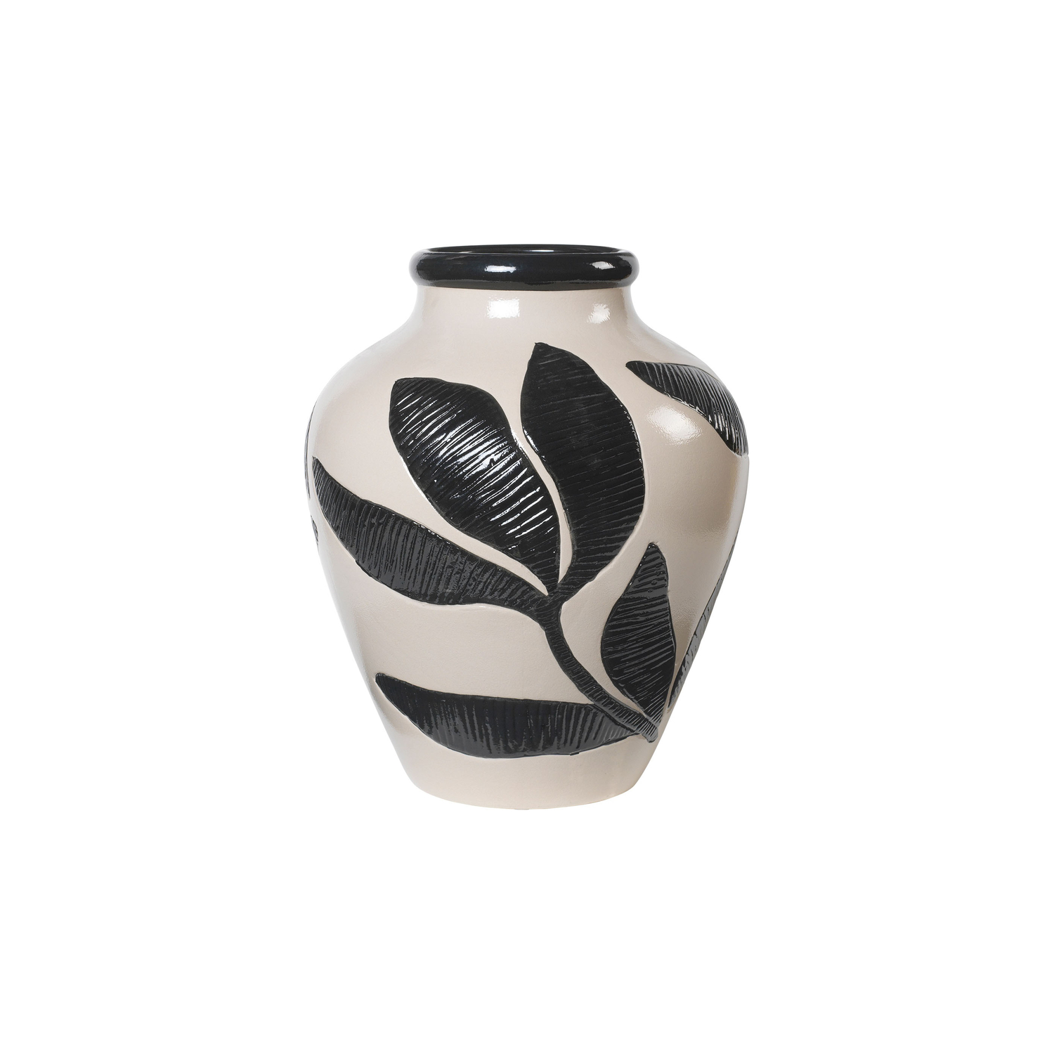 Broste Copenhagen Black - Vase Herbert - Ceramic