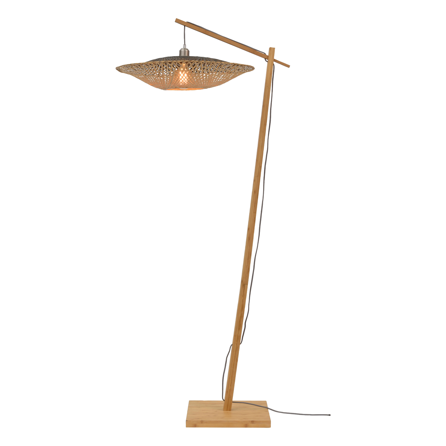 GOOD & MOJO - Lampadaire Kalimantan - Bois naturel - Bambou