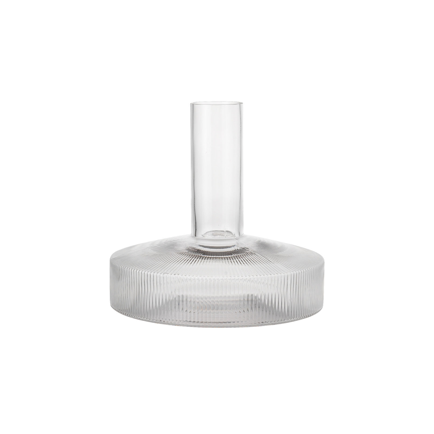 Ferm Living - Wine Carafe Ripple - Transparent - Mouth Blown Glass