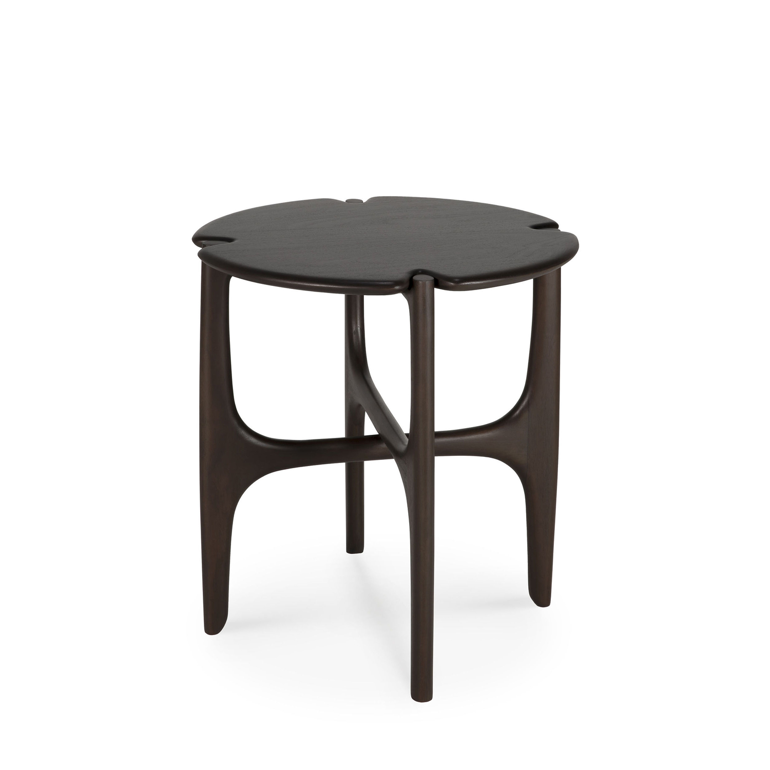 Ethnicraft - Table d'appoint PI - Marron - Acajou massif teinté - Designer Alain van Havre