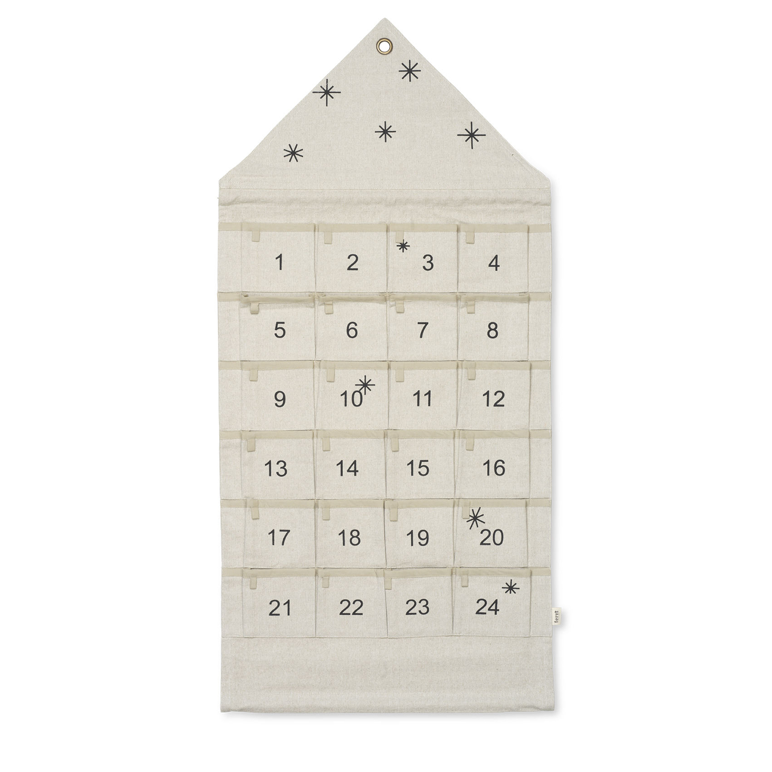 Ferm Living - Calendrier de l'avent Noël - Beige - Coton - Designer Trine Andersen