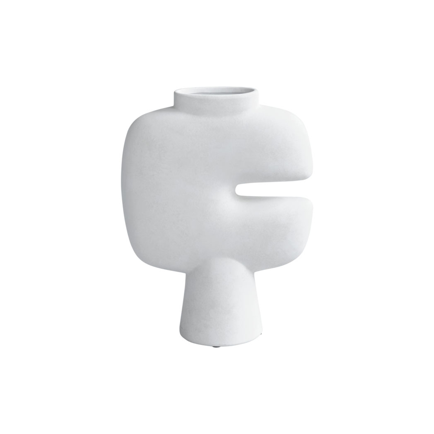 101 COPENHAGEN - Vase Tribal - Blanc - Céramique - Designer Tommy Hyldahl