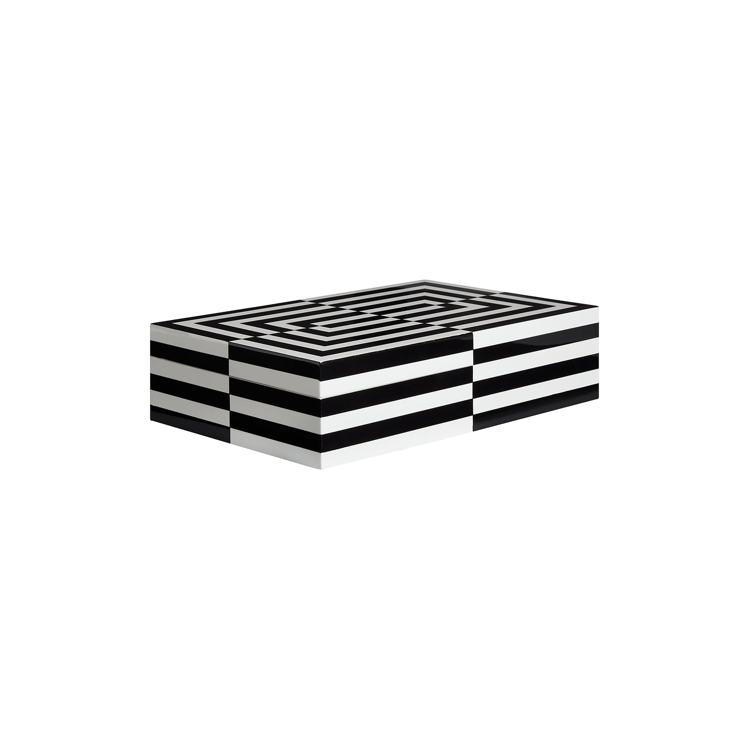 Jonathan Adler Black - Box Op Art - Velvet - Designer