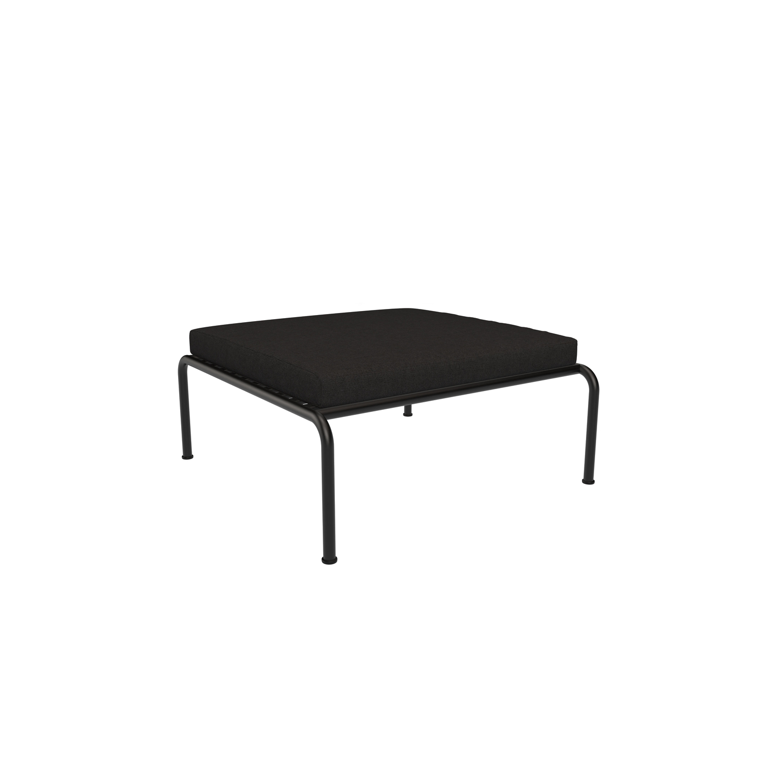Houe Schwarz - Outdoor-Hocker Avon - Thermolackierter Stahl - Designer Henrik Pedersen
