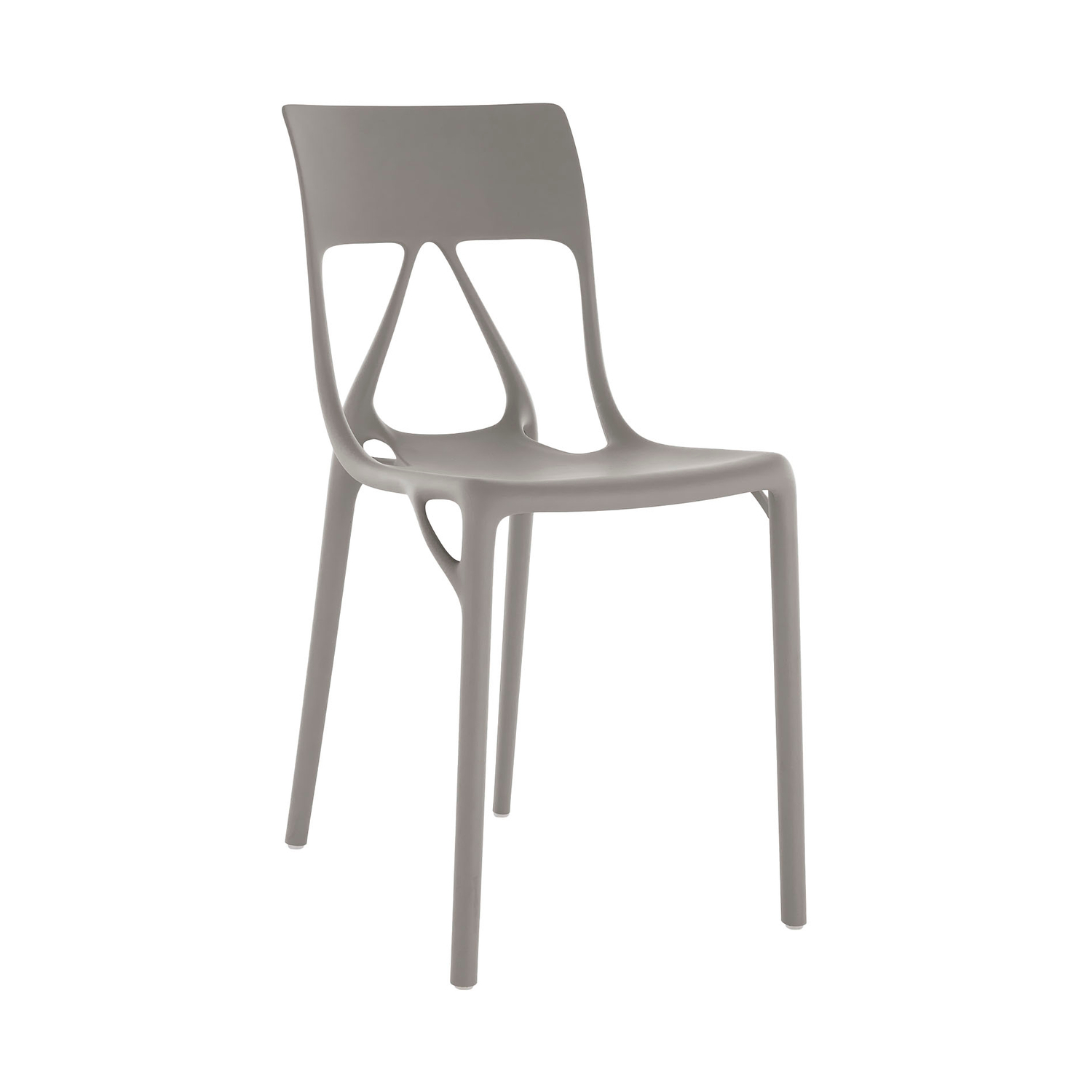 Kartell - Stacking Chair A. I. - Grey - Recycled Pmma - Designer Philippe Starck