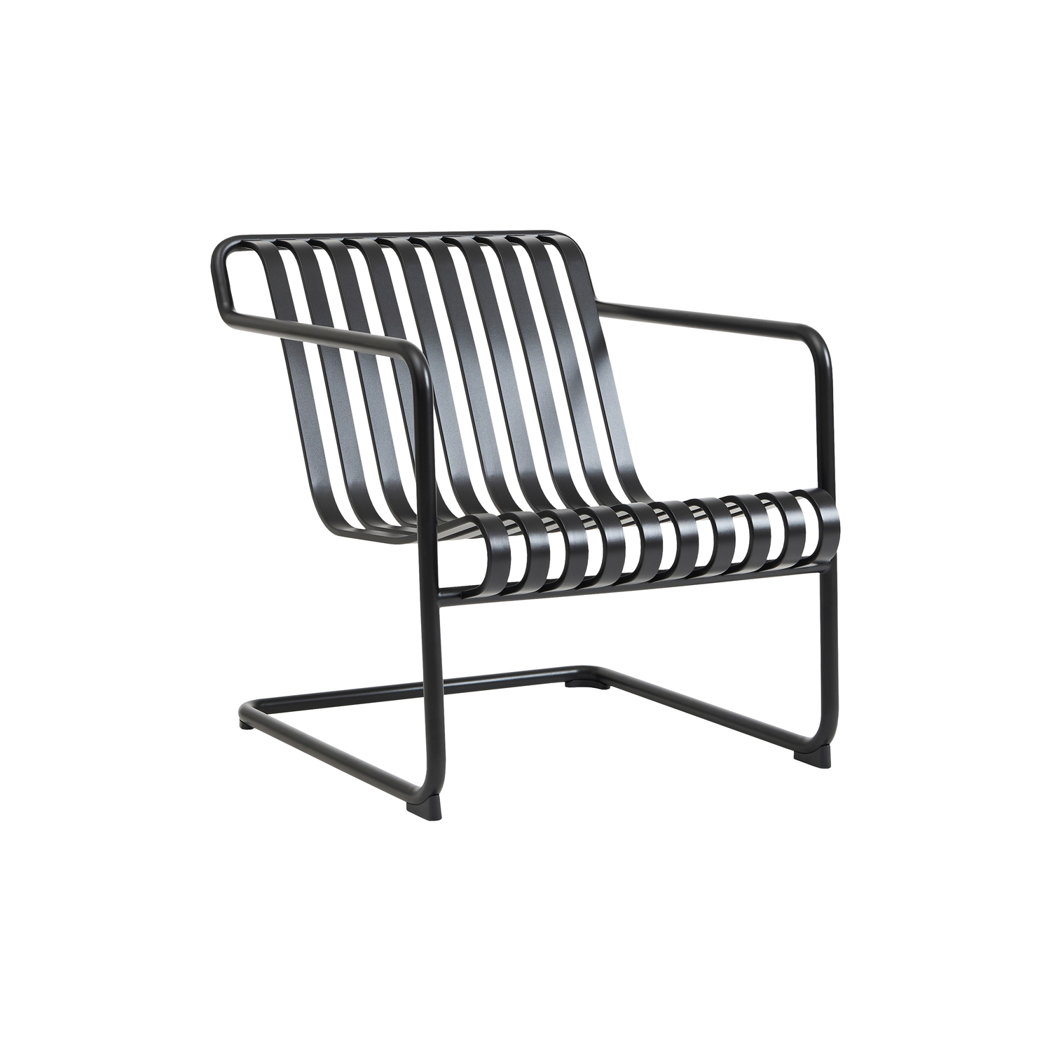 Hay Black - Low Armchair Palissade - Powder Coated Steel - Designer Ronan & Erwan Bouroullec