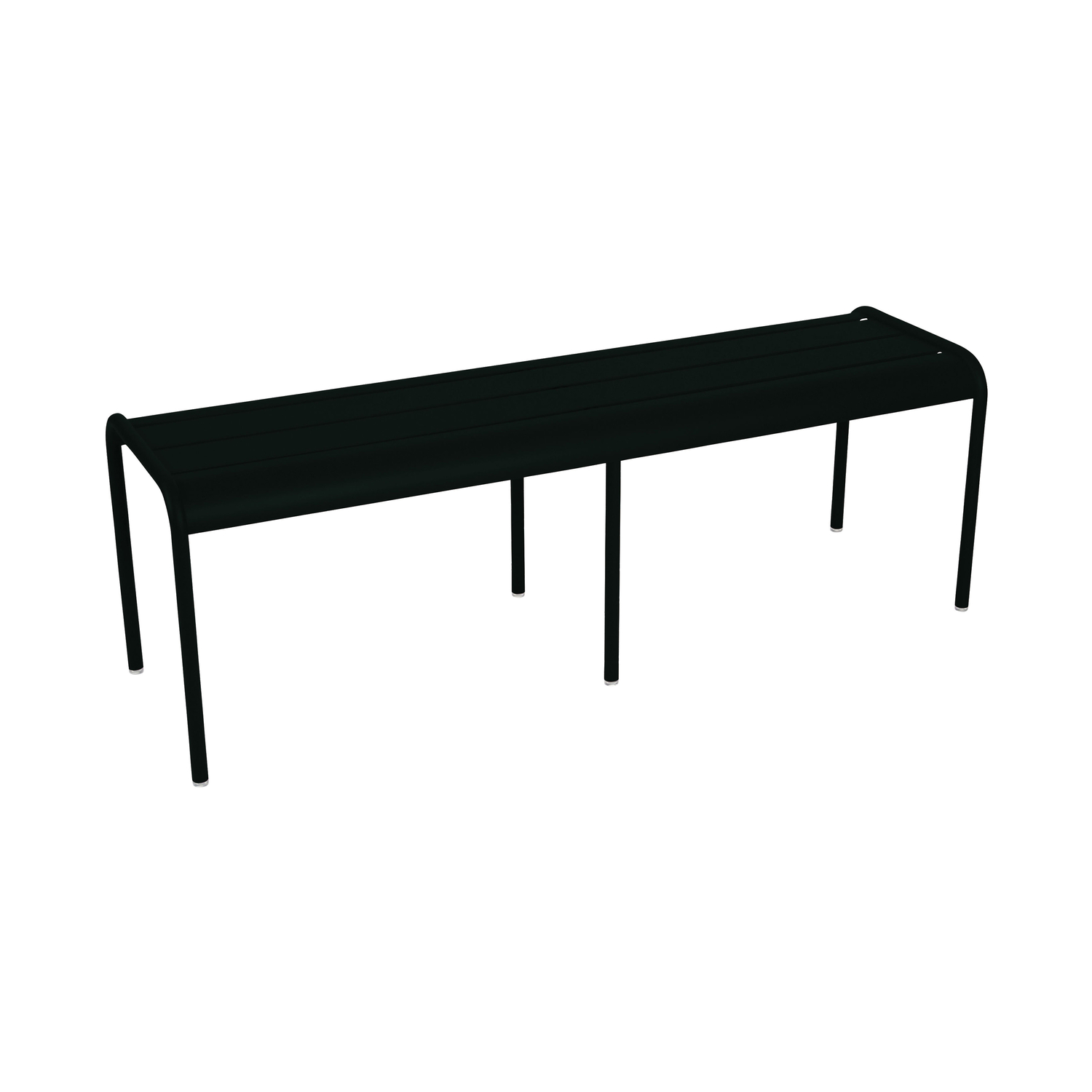 Fermob Black - Bench Luxembourg - Lacquered Aluminium - Designer Frédéric Sofia