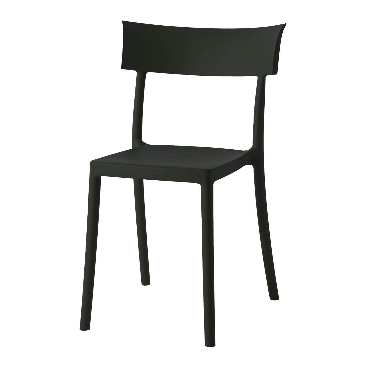 Kartell Black - Stacking Chair Catwalk - Recycled Thermoplastic Technopolymer - Designer Sergio Schito