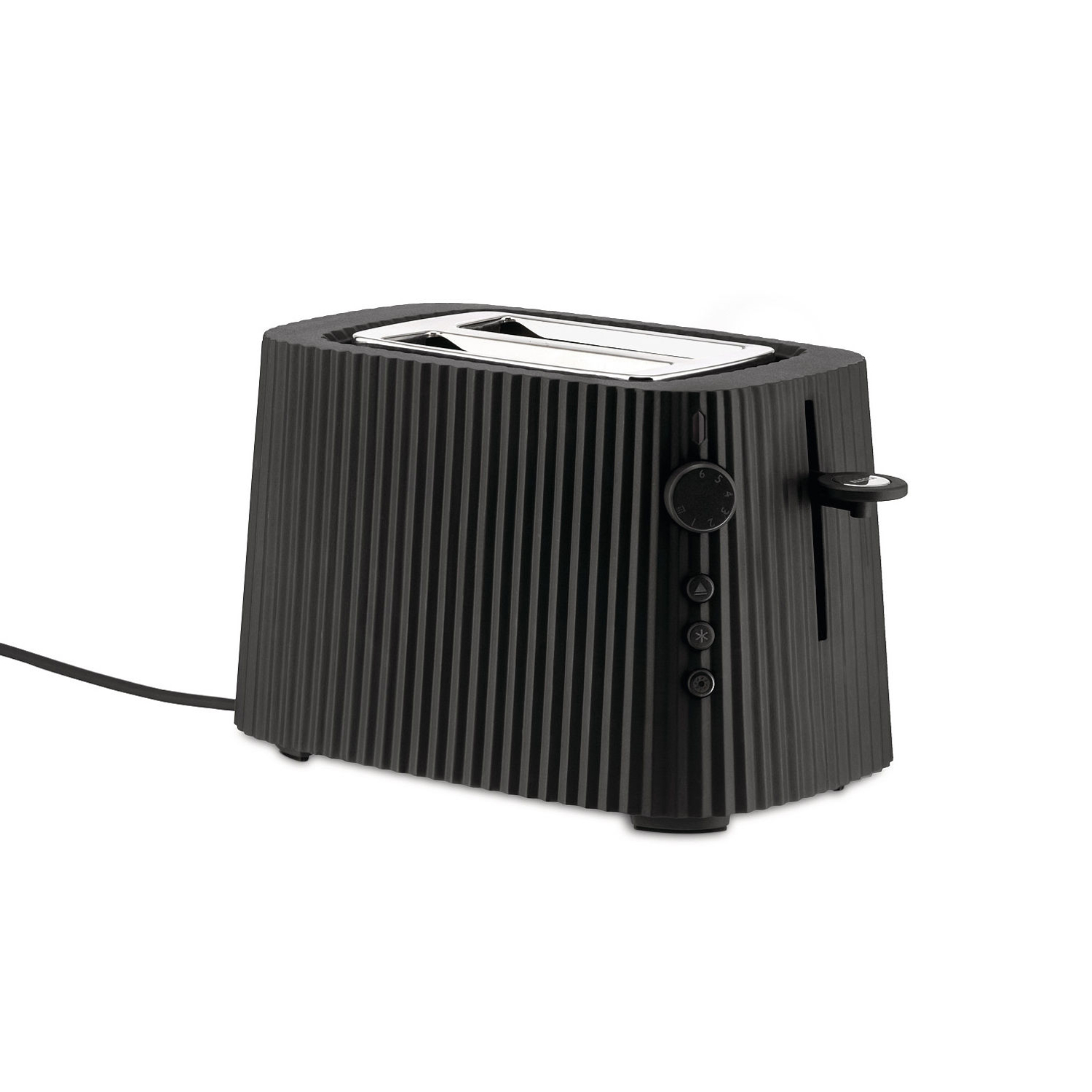 Alessi Black - Toaster Plissé Uk - Thermoplastic Resin - Designer Michele De Lucchi