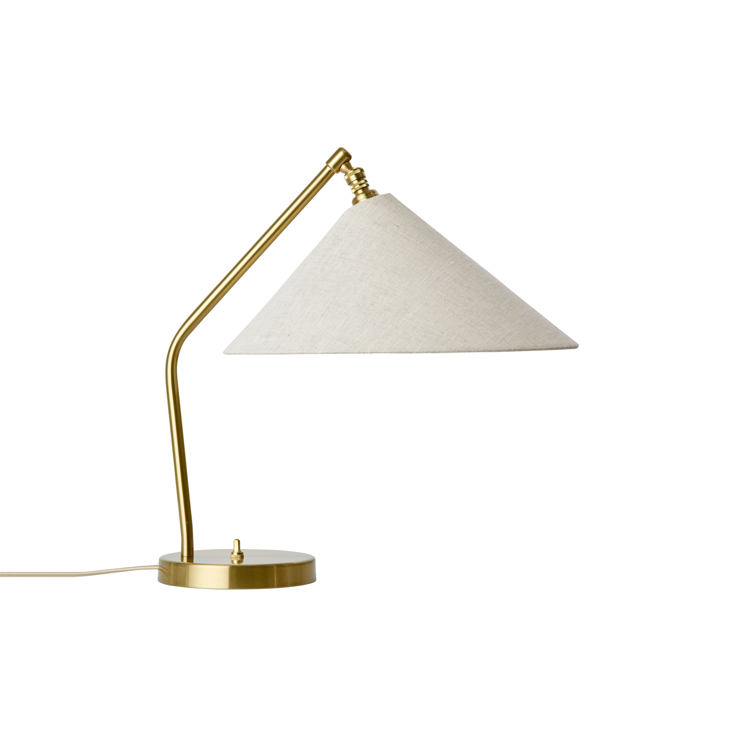 Gubi - Table Lamp Grossman - White - Natural Fabric - Designer Greta Magnusson Grossman