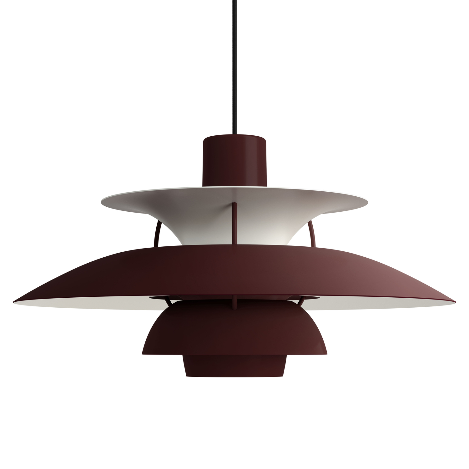 Louis Poulsen Red - Pendant Ph - Lacque Aluminium - Designer Poul Henningsen