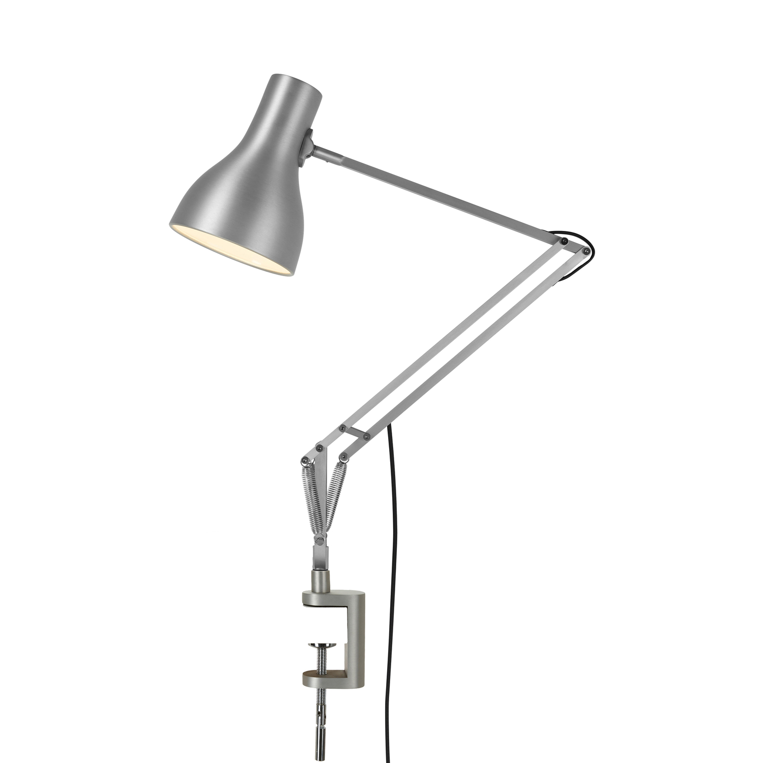 Anglepoise Silver - Set Type 75 - Chromed Steel - Designer Kenneth Grange