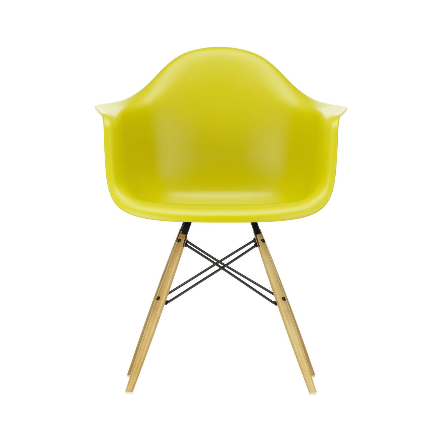 Vitra - Fauteuil Eames Plastic Armchair - Jaune - Érable massif - Designer Charles & Ray Eames