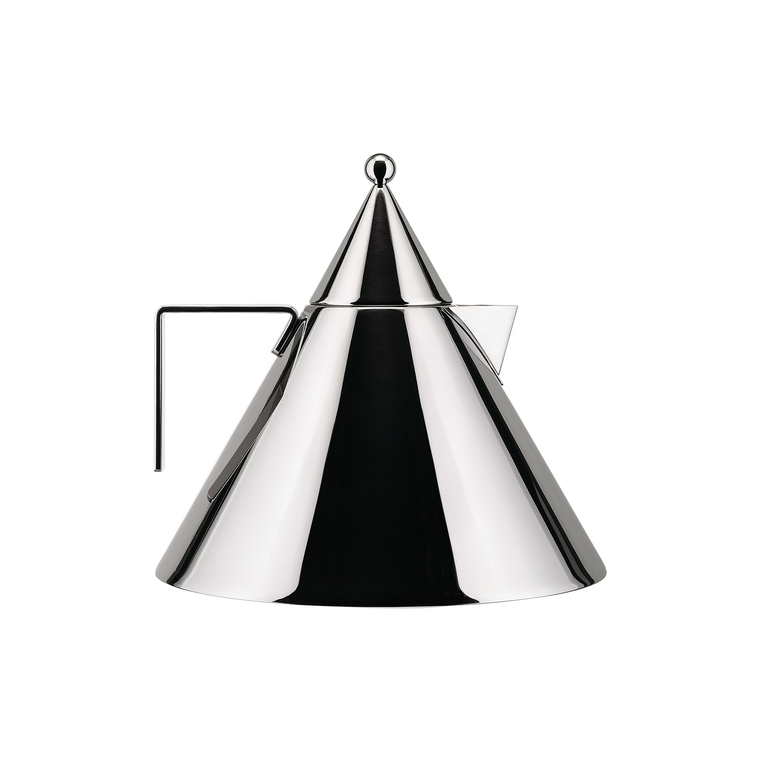 Alessi Il Conico 90017 - Kettle with Handle, Stainless Steel, 2 Litres | Kettle designed by Aldo Rossi, for water and tea on gas hobs and induction hobs - Image 2