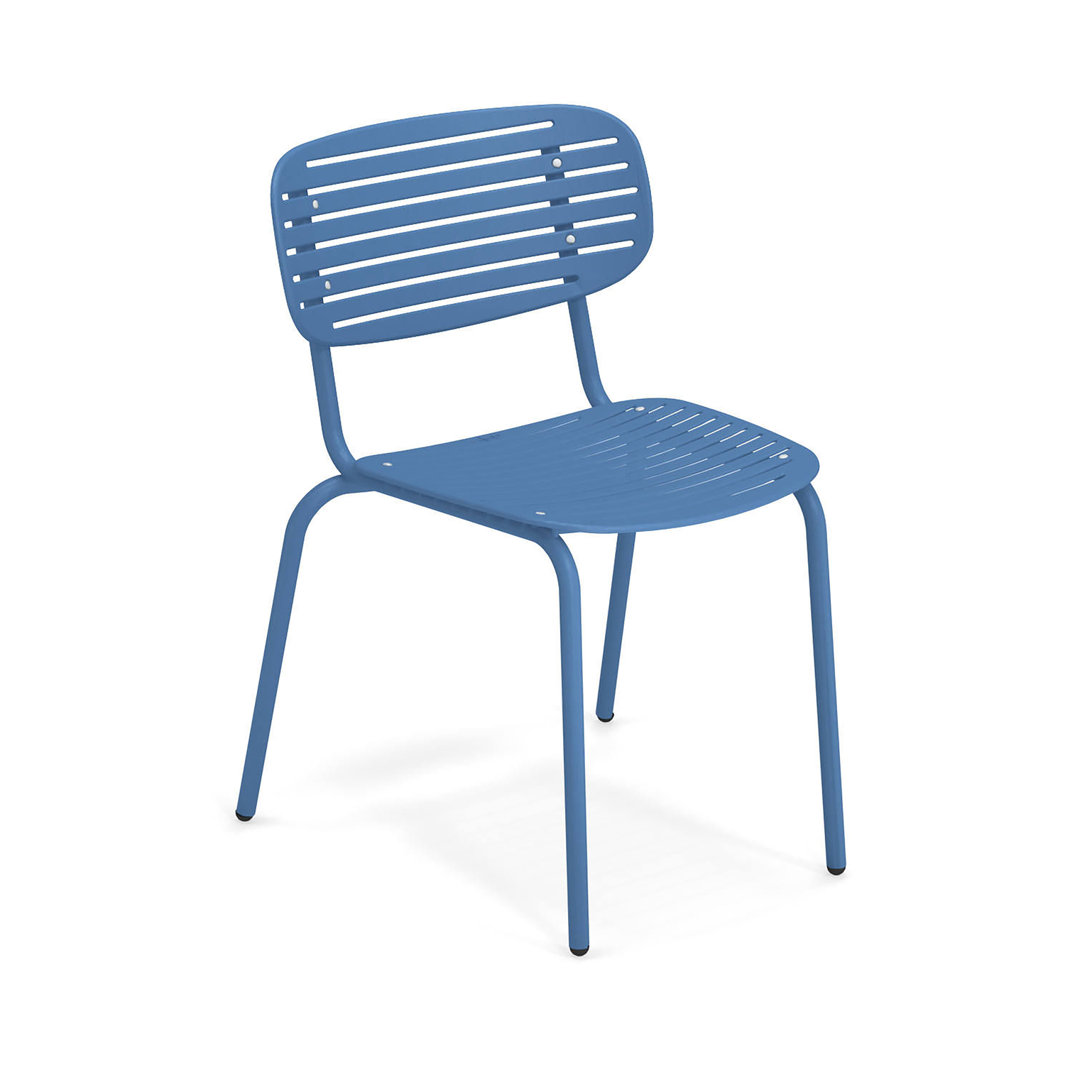 Emu Blue - Stacking Chair Mom - Varnished Steel - Designer Florent Coirier