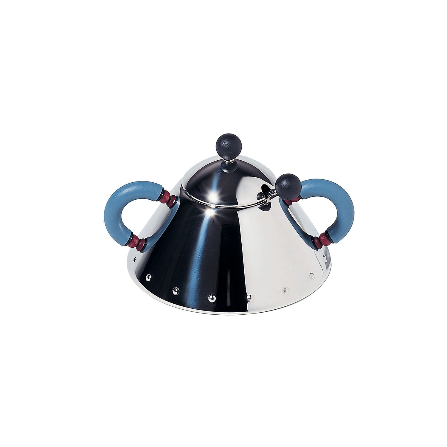 Alessi Blue - Sugar Bowl Graves - Metal - Polyamide - Designer Michael Graves