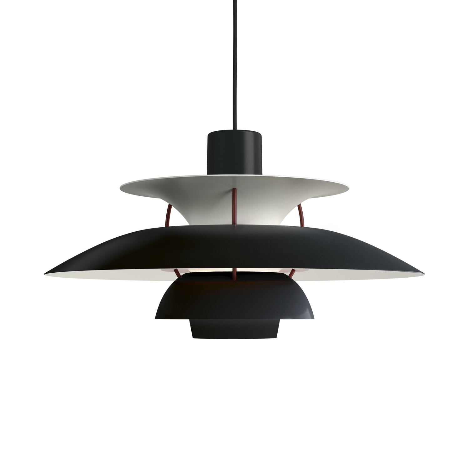 Louis Poulsen Black - Pendant Ph - Lacquered Aluminium - Designer Poul Henningsen