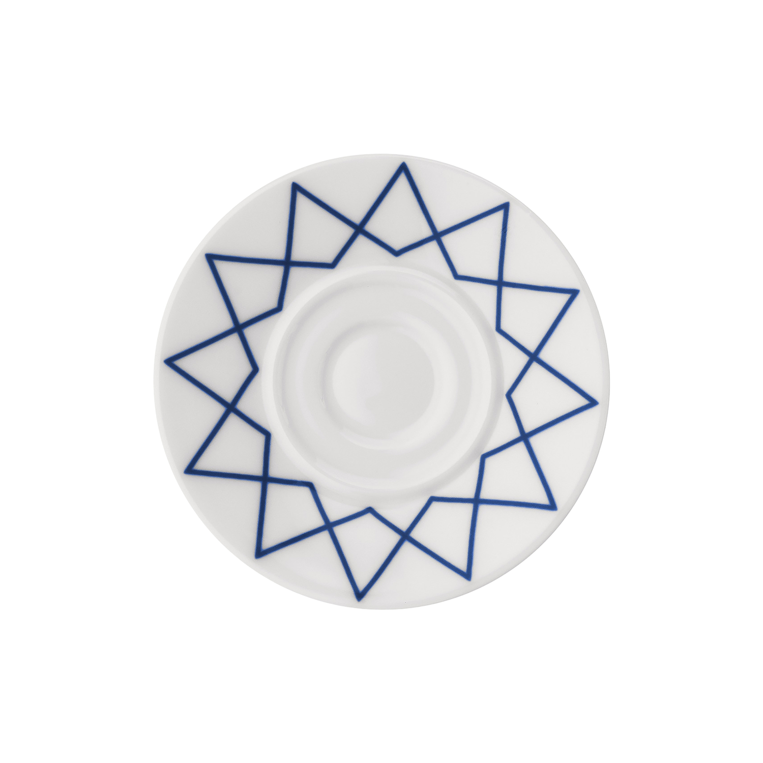 Alessi Blue - Saucer La Bella Tavola - Fine Porcelain - Designer Ettore Sottsass