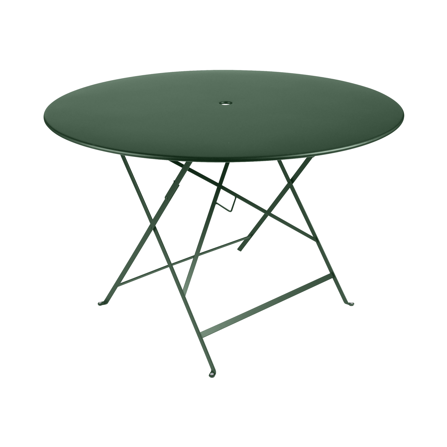 Fermob Green - Round Table Bistro - Painted Steel - Designer Frédéric Sofia