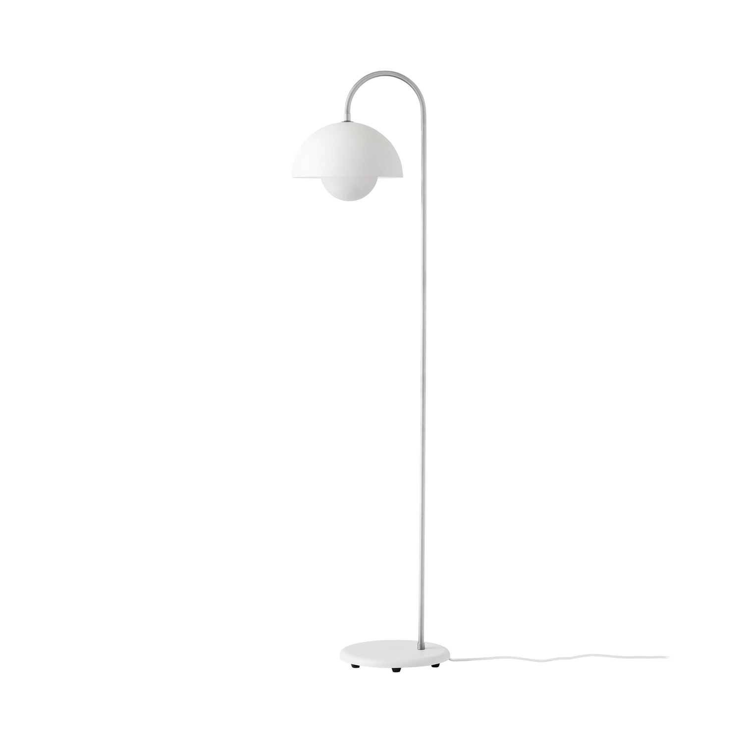 &tradition - Lampadaire FlowerPot - Blanc - Acier - Designer Verner Panton