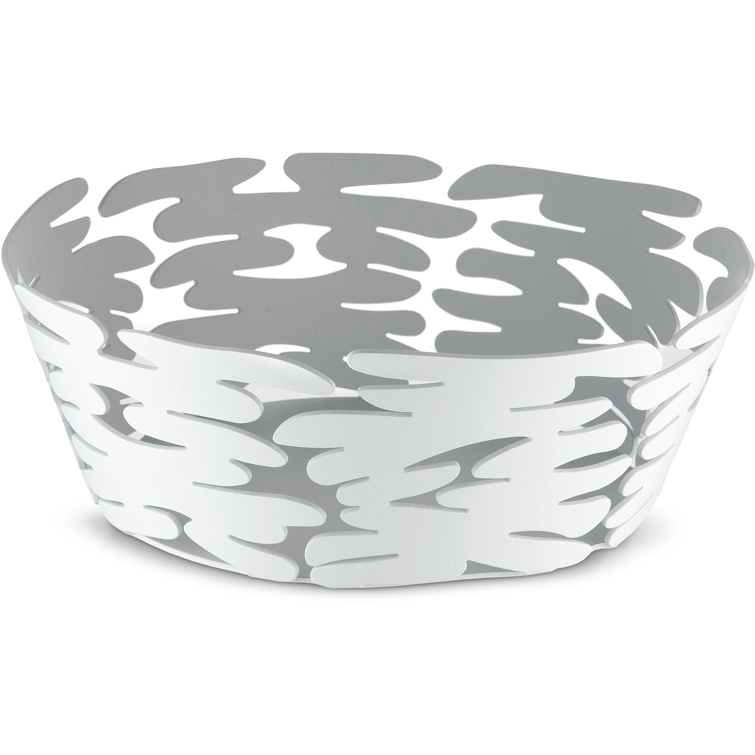 Alessi White - Basket Barket - Varnished Steel - Designer Donia Maaoui