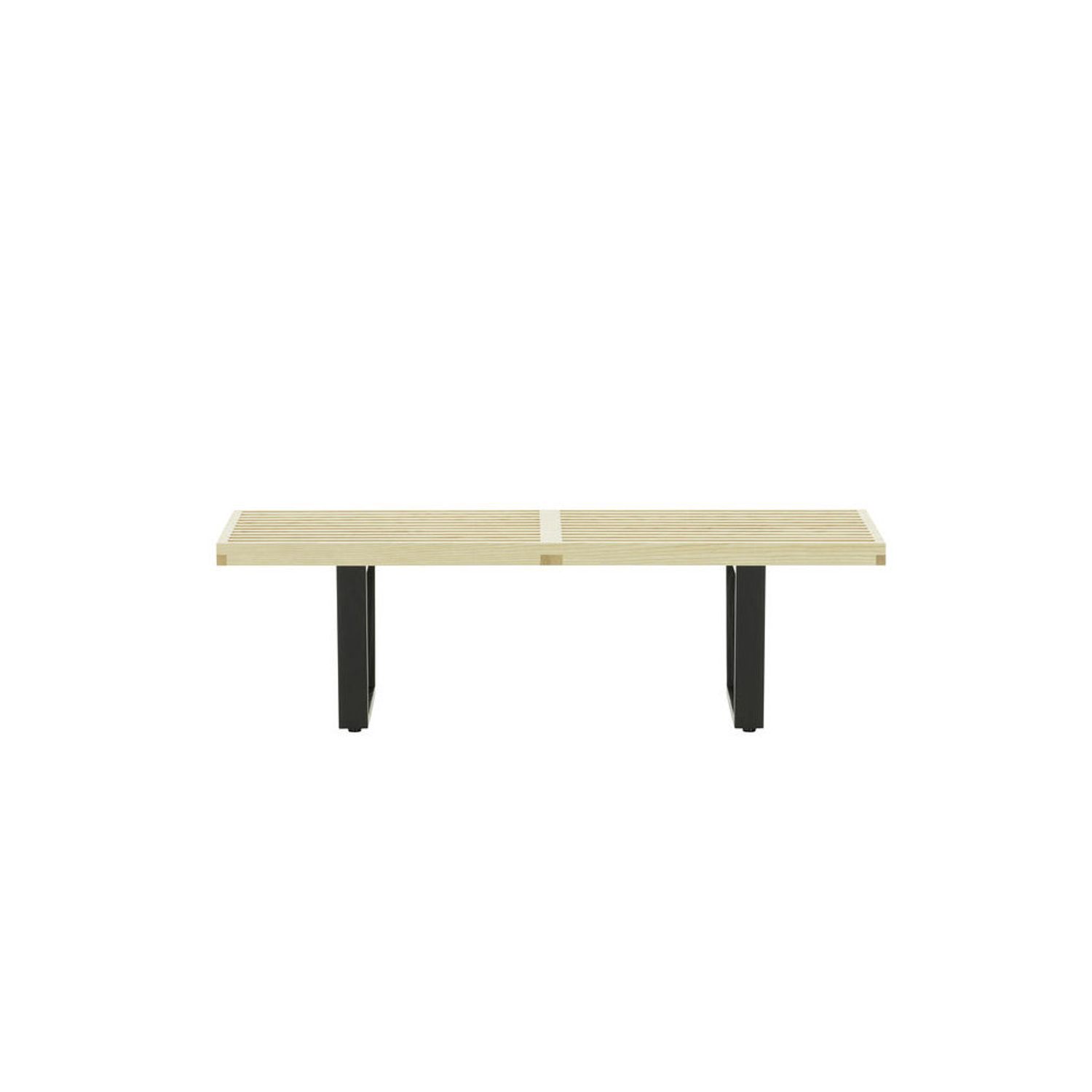 Vitra Black - Bench Nelson Bench - Natural Wood - Ashwood - Designer Angelo Natuzzi