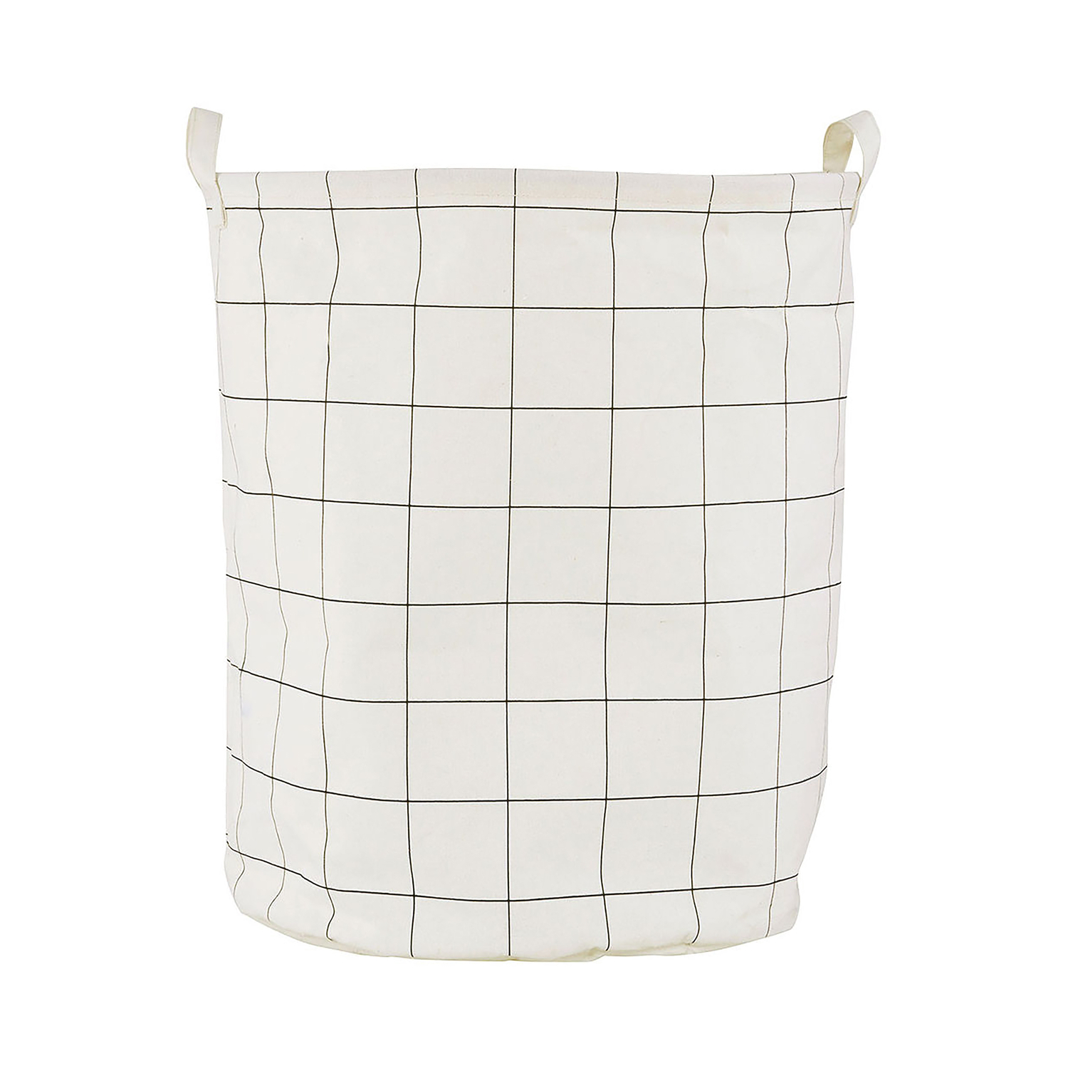 House Doctor - Panier à linge Corbeille à linge - Noir - Coton enduit