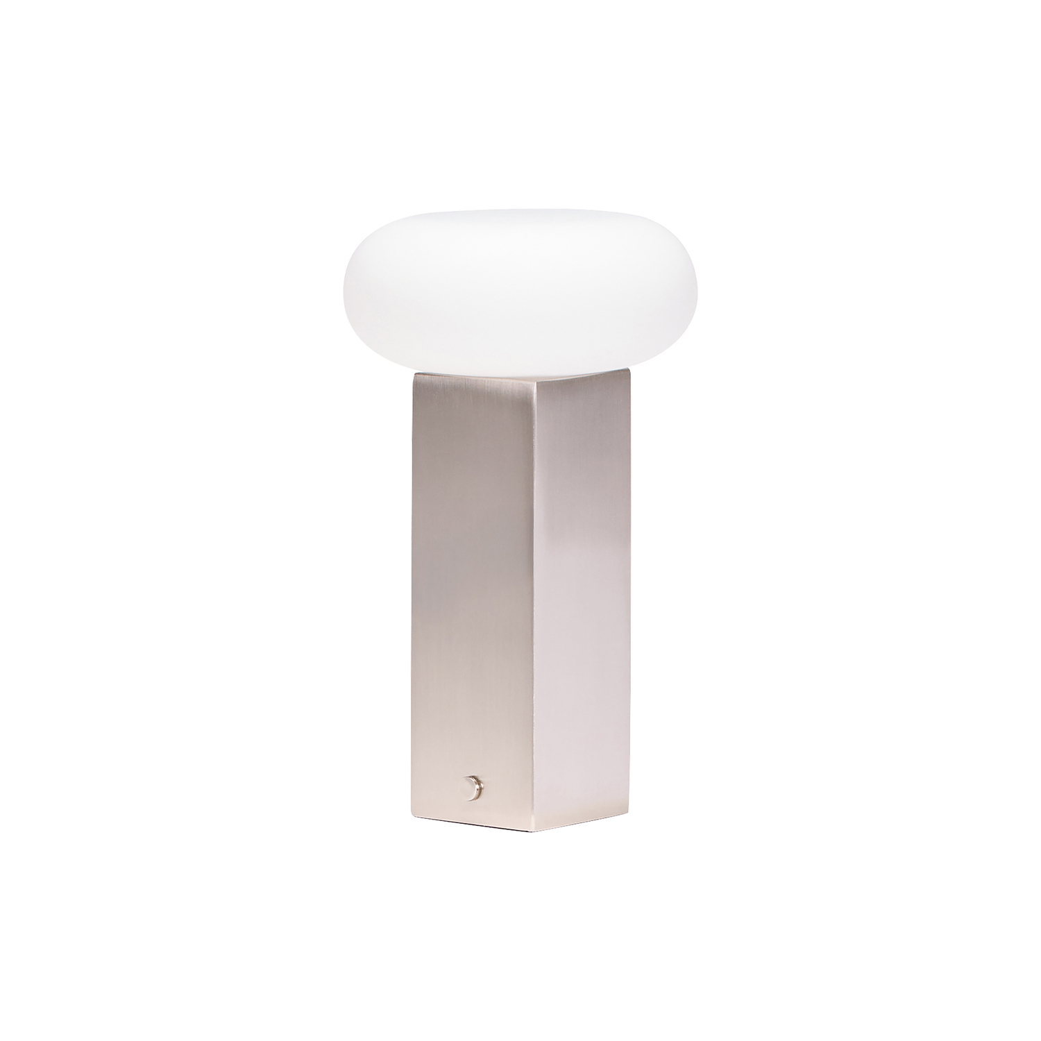 Hübsch Light - Wireless Rechargeable Lamp Low - Metal - Opal Glass