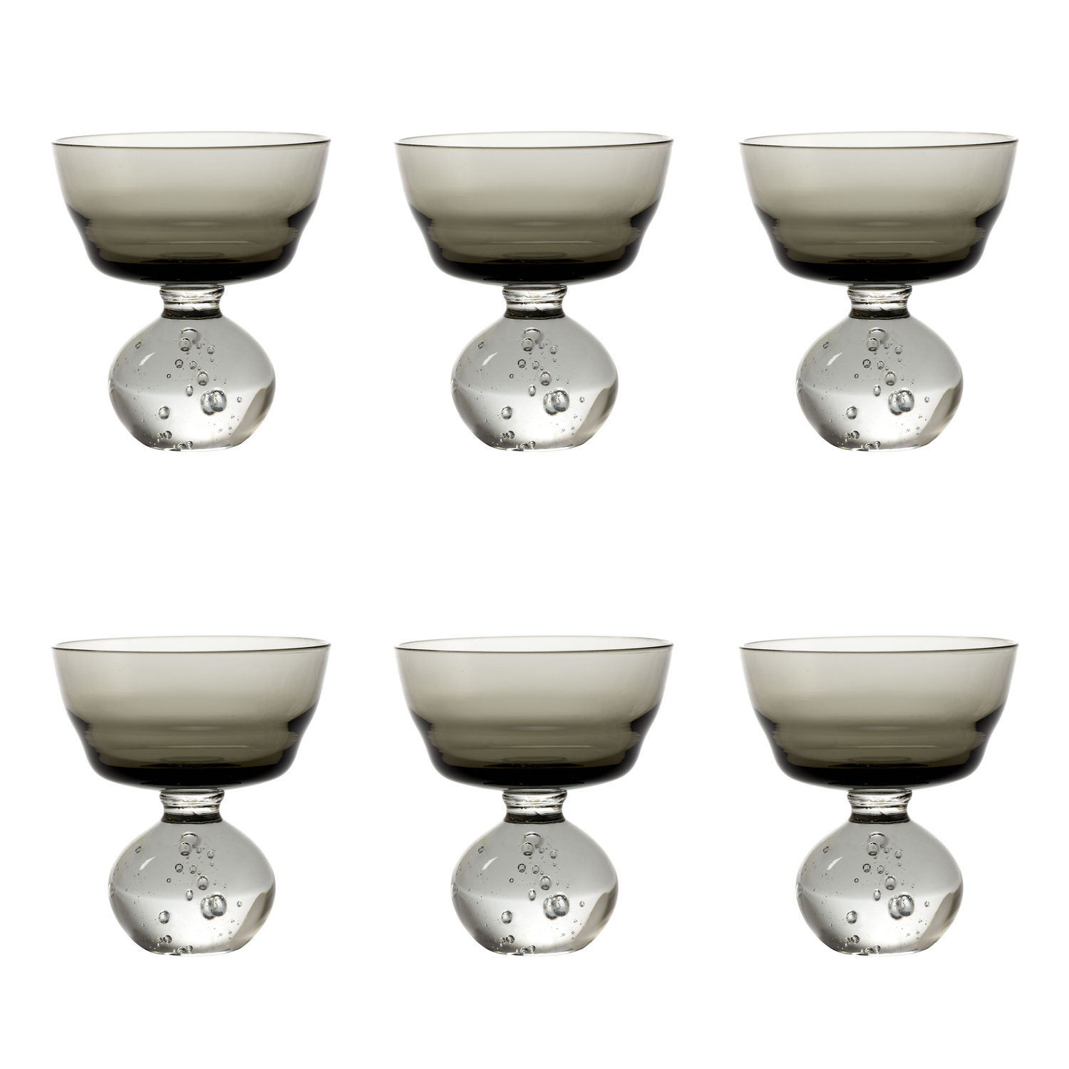 Serax Grey - Champagne Cup Eternal Snow - Blown Glass - Designer Bela Silva